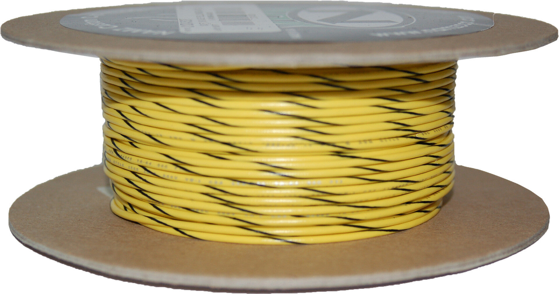 100' SPOOL 20-GAUGE WIRE (YELLOW/BLACK STRIPE)