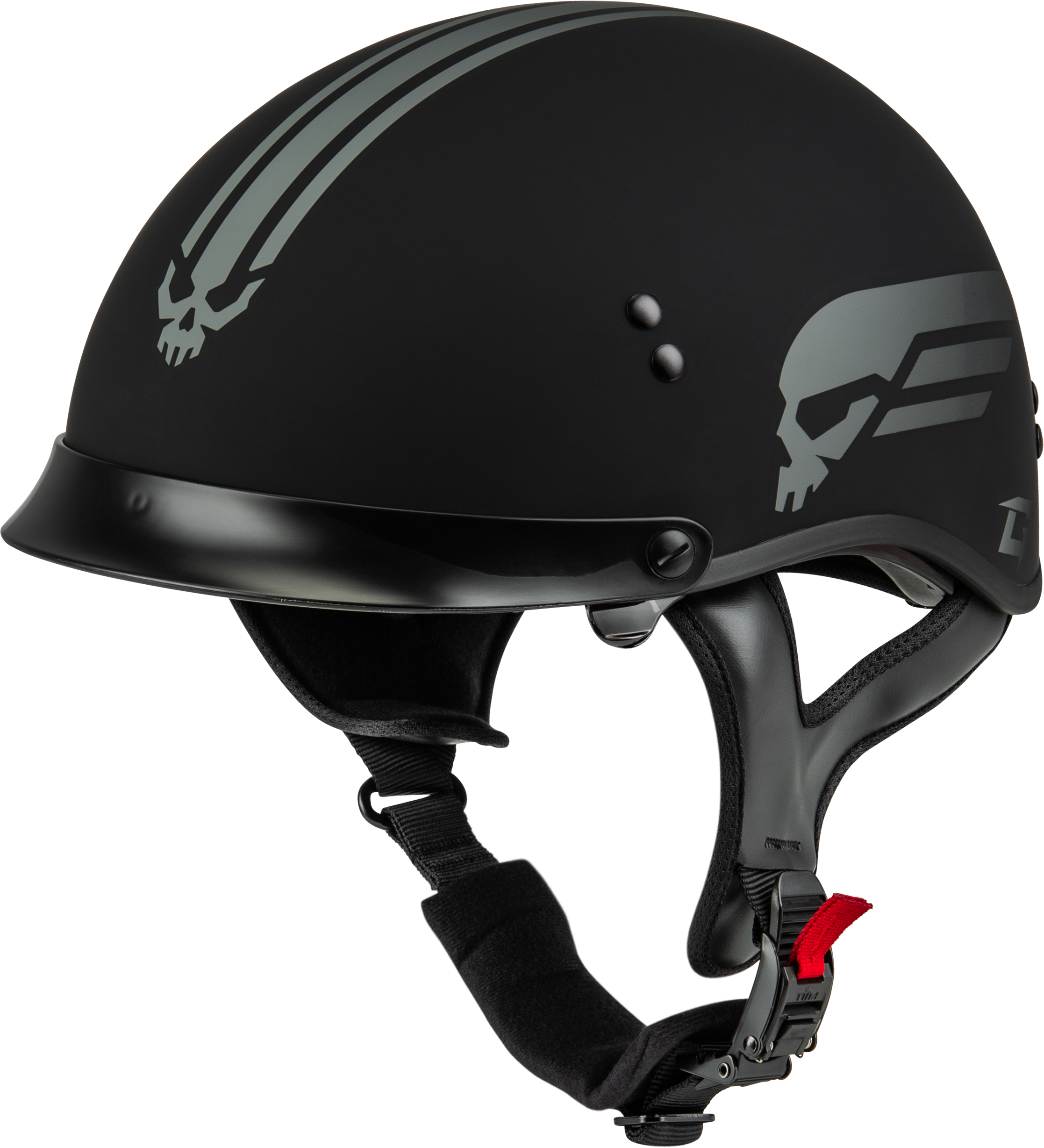 HH-65 RETRIBUTION HELMET W/PEAK MATTE BLACK/SILVER SM