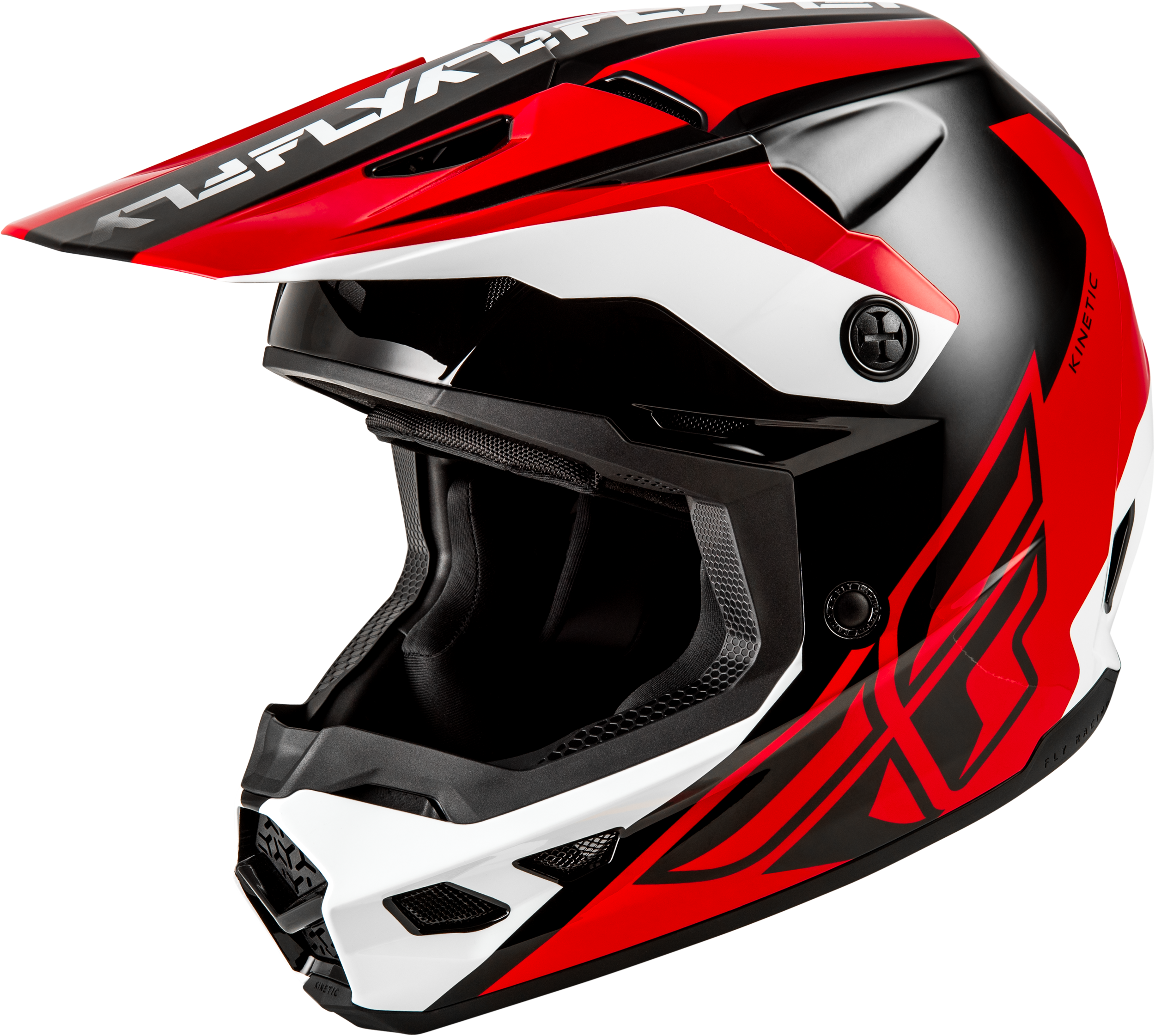 KINETIC CREST HELMET RED/BLACK/WHITE SM