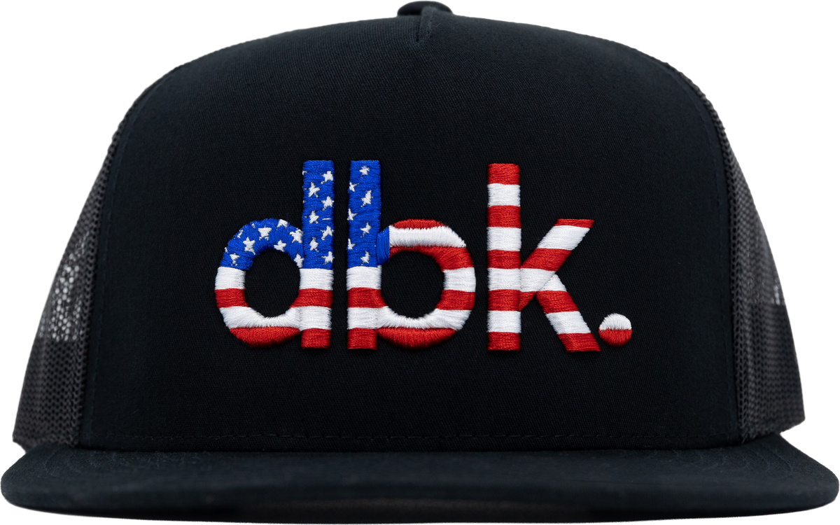 BASICS FLAG 2FIFTY BLACK TRUCKER HAT