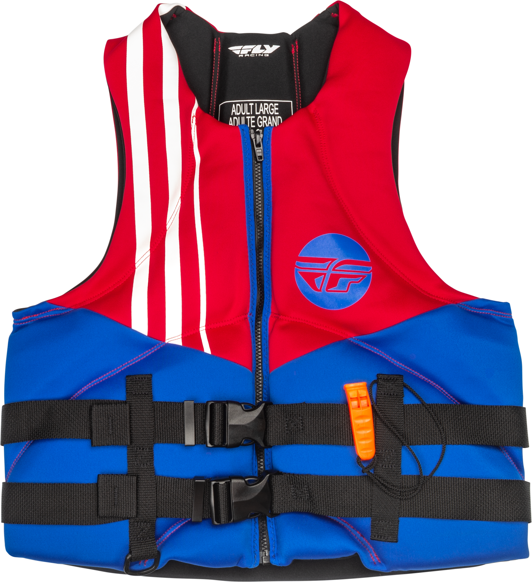 NEOPRENE FLOTATION VEST RED/WHITE/BLUE 2X