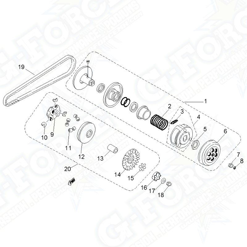 (00) PARTS DIAGRAM - CLUTCH - CVT