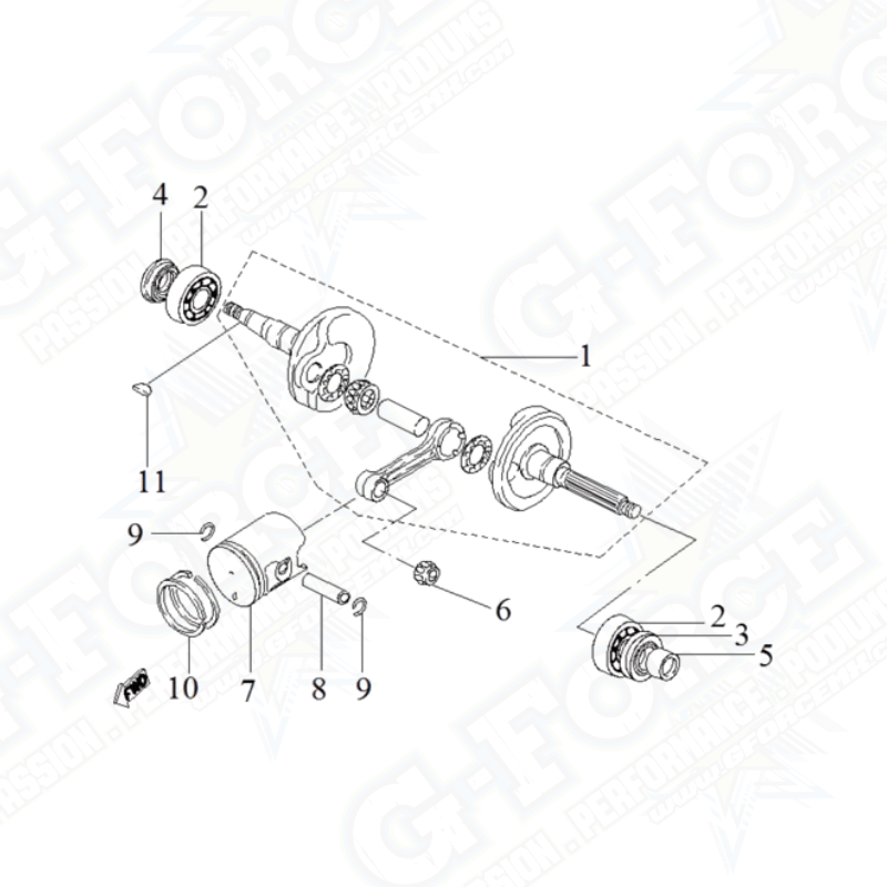 (00) PARTS DIAGRAM - CYLINDER 90cc