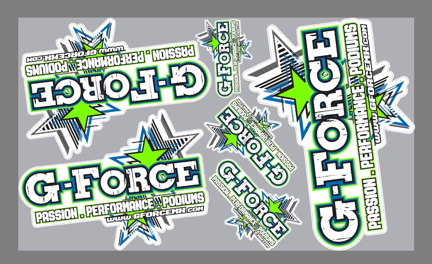 GFORCE TEAM DECALS  - UNIVERSAL SHEET
