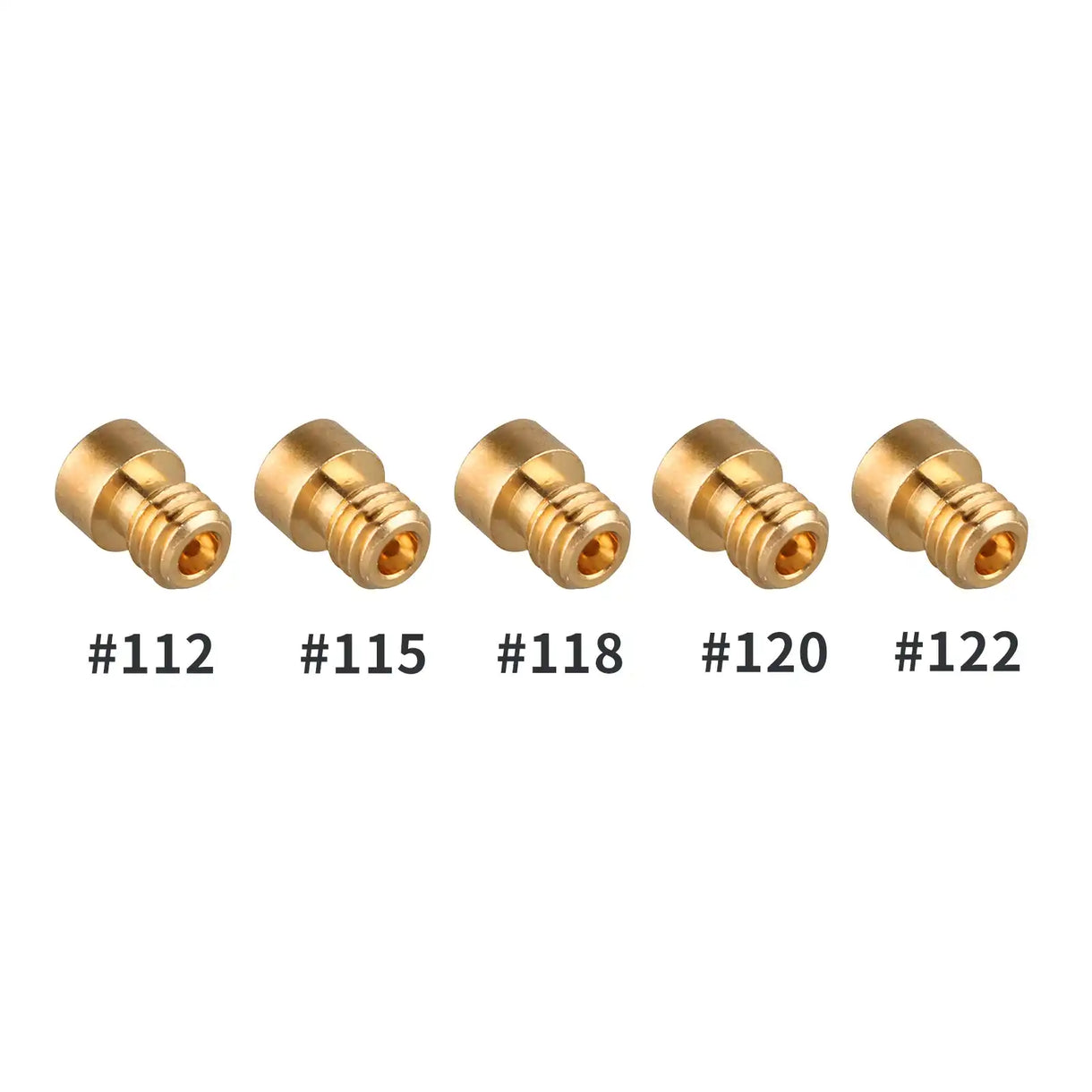 NIBBI RACING PE CARBURETORS - MAIN JET KITS - 5 PACK  (112 to 122)