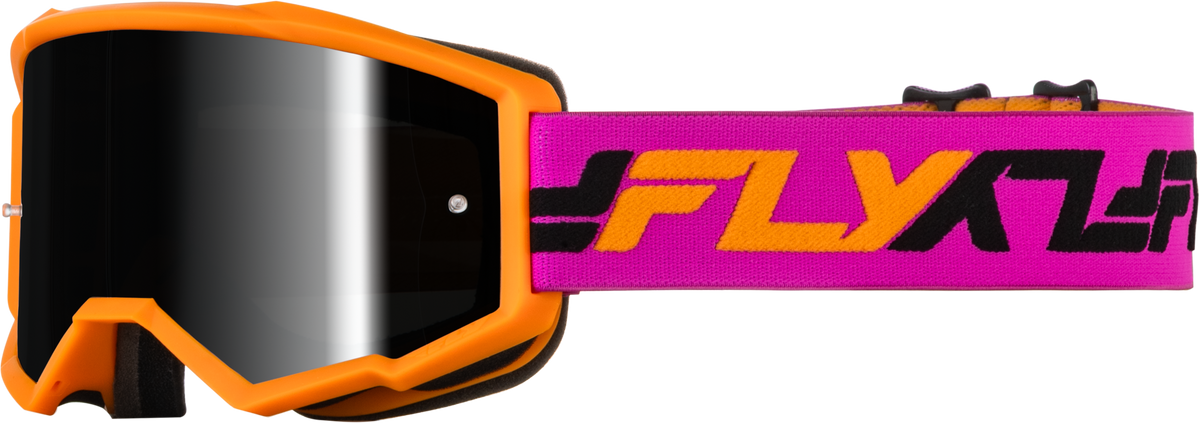 YOUTH ZONE GOGGLE ORANGE/PINK W/ BLACK MIRROR/SMOKE LENS