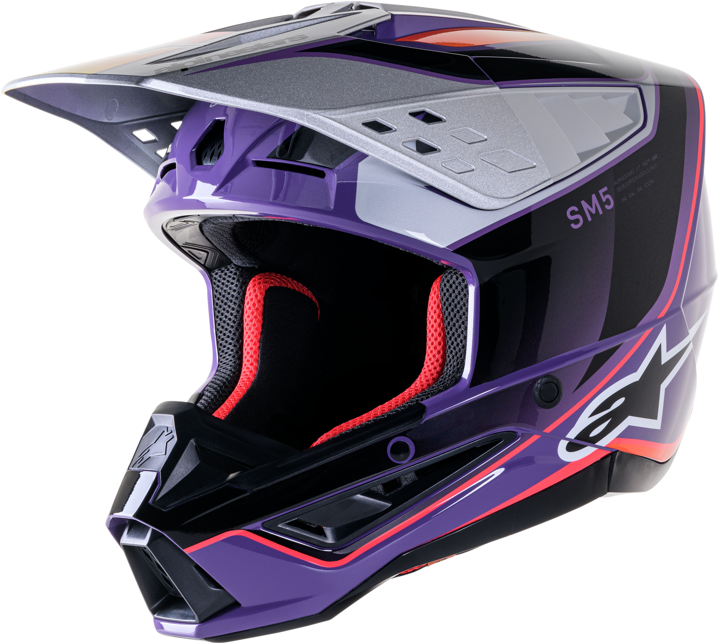 S-M5 SAIL HELMET VIOLET/BLK/SLVR GLOSSY XL