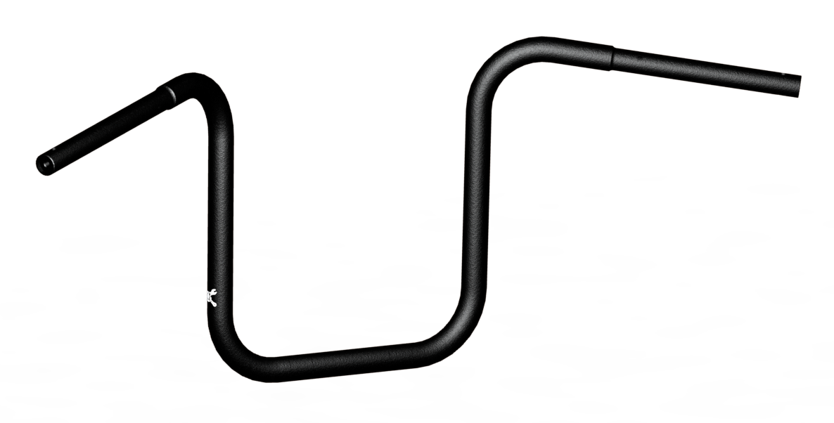 APE HANGERS 12" BLACK