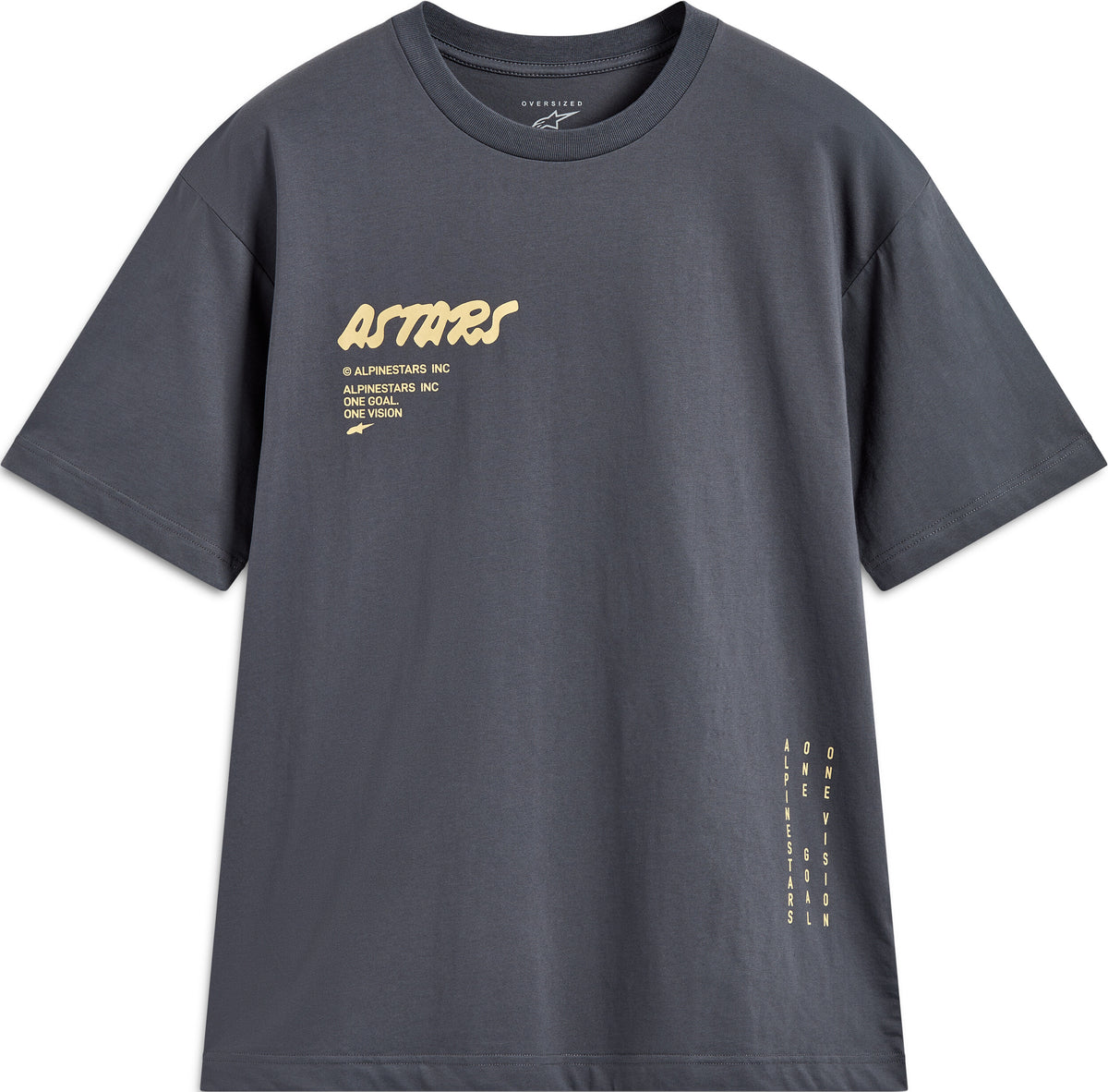CHALK OVERSIZED SS CSF TEE CHARCOAL SM