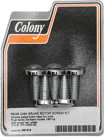 BRAKE ROTOR HARDWARE REAR TORX SCREW KIT