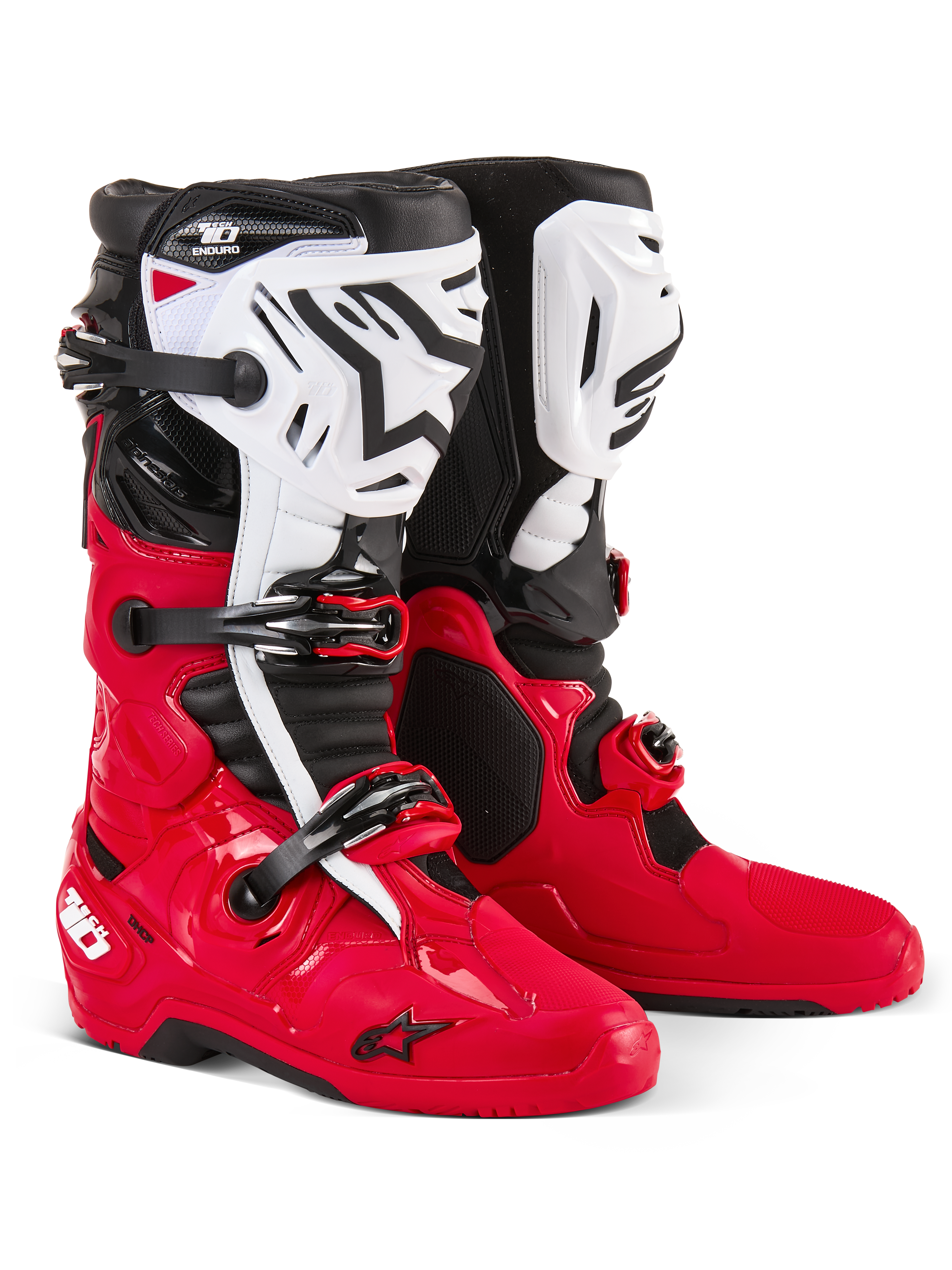 TECH 10 ENDURO BOOTS BRIGHT RED/BLACK/WHITE 12