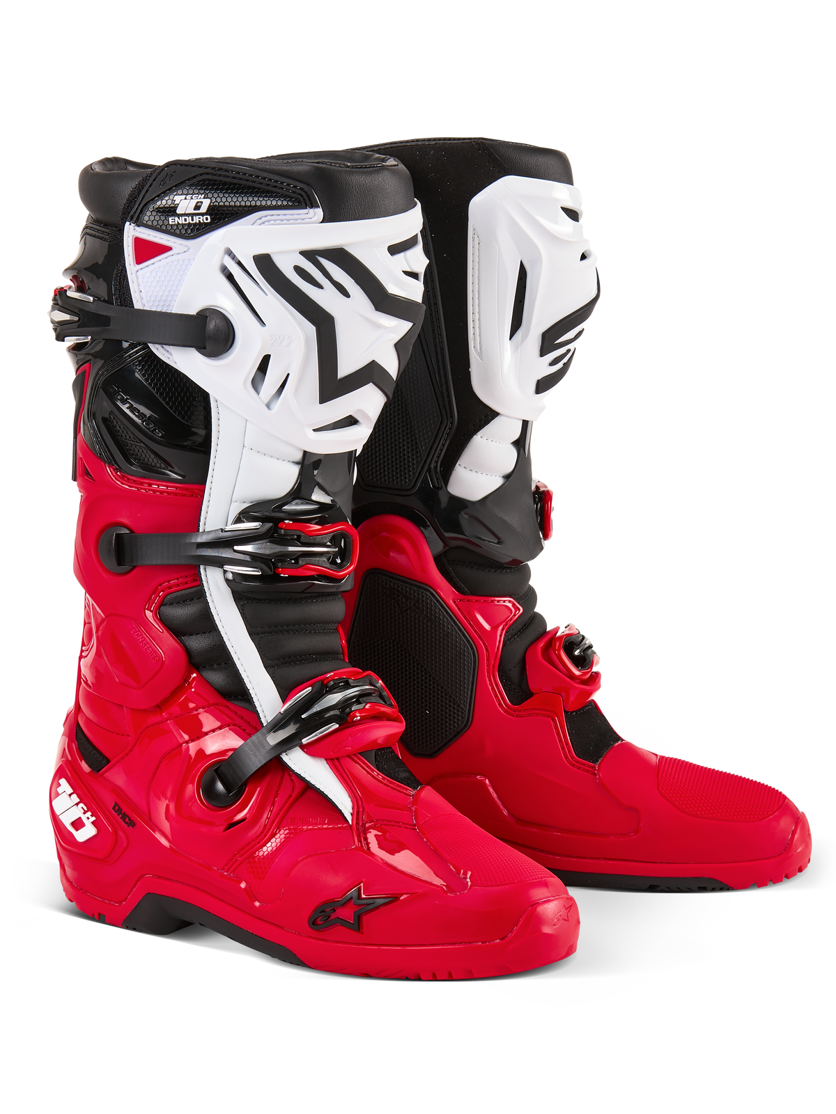 TECH 10 ENDURO BOOTS BRIGHT RED/BLACK/WHITE 9