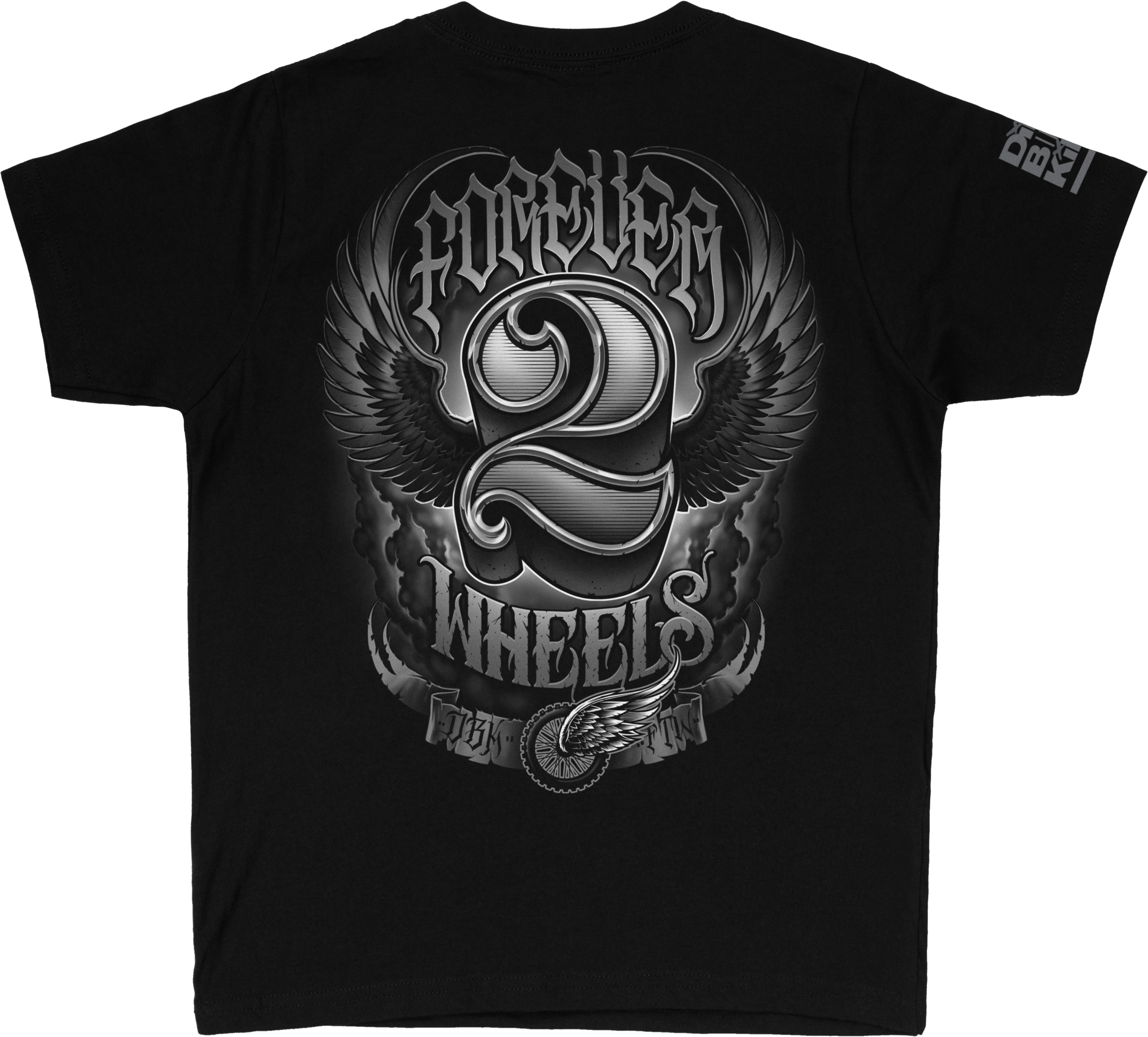 TWO WHEELS YOUTH TEE BLACK YL