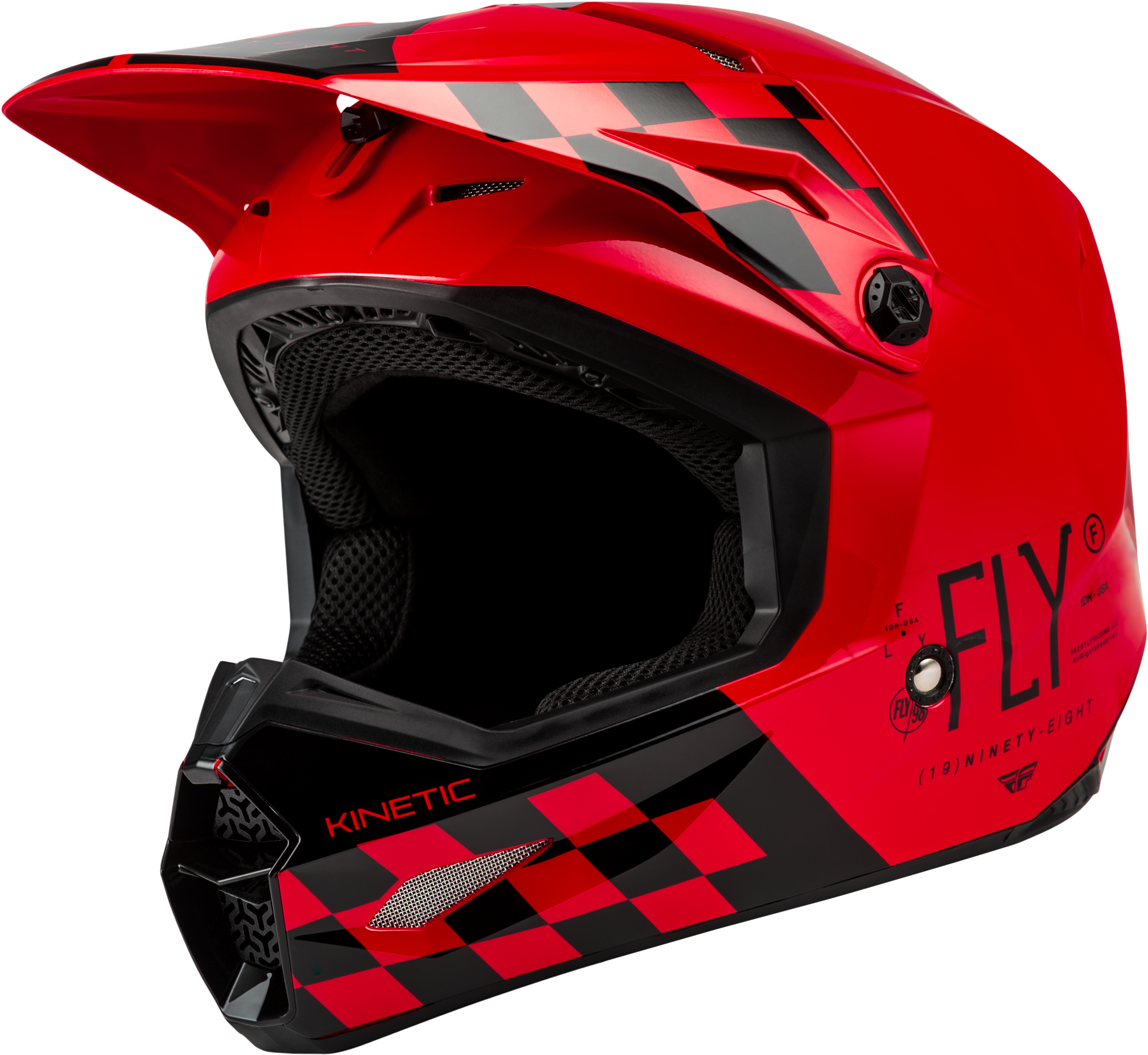 YTH KINETIC LITE RIVAL HELMET GLOSS RED/BLACK YS