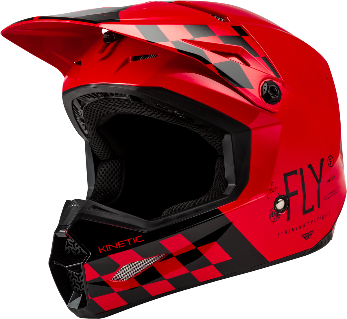 KINETIC LITE RIVAL HELMET GLOSS RED/BLACK 2X