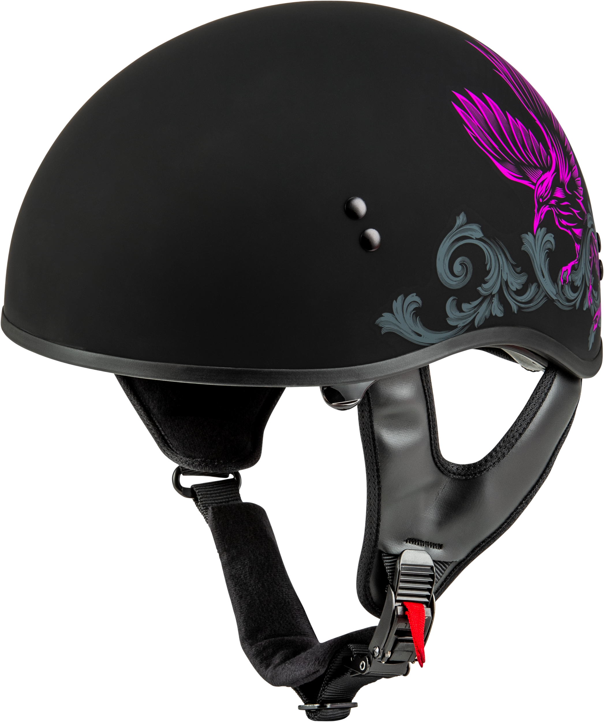 HH-65 CORVUS HELMET MATTE BLACK/PURPLE/GREY SM