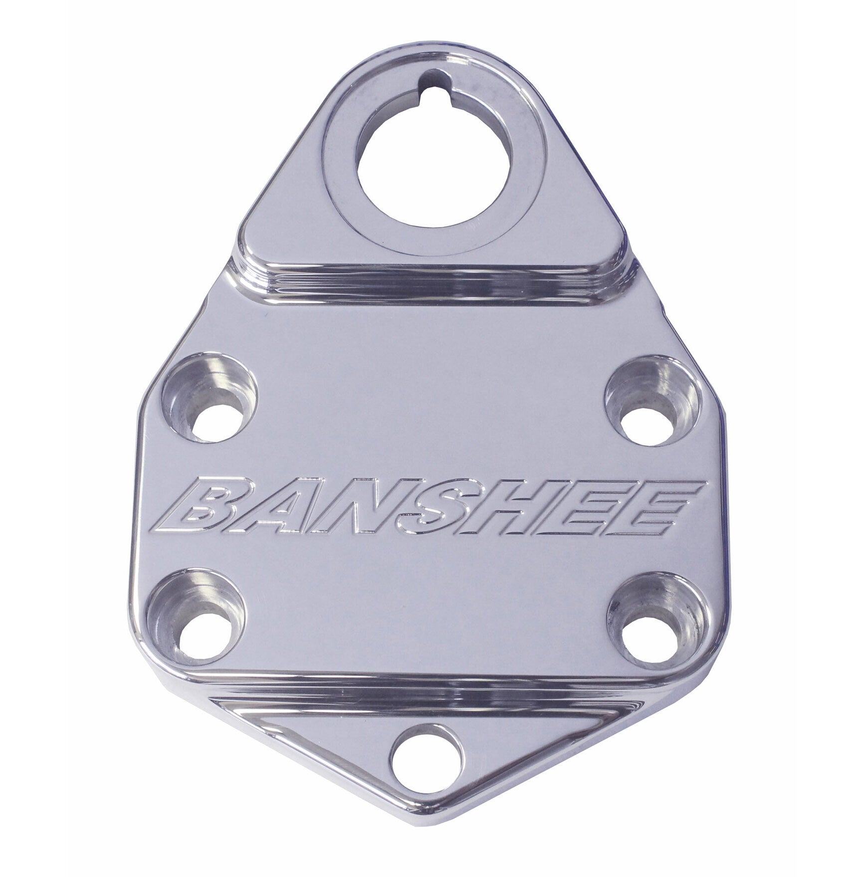HANDLEBAR CLAMP W/KEY (POLISHED LOGO)