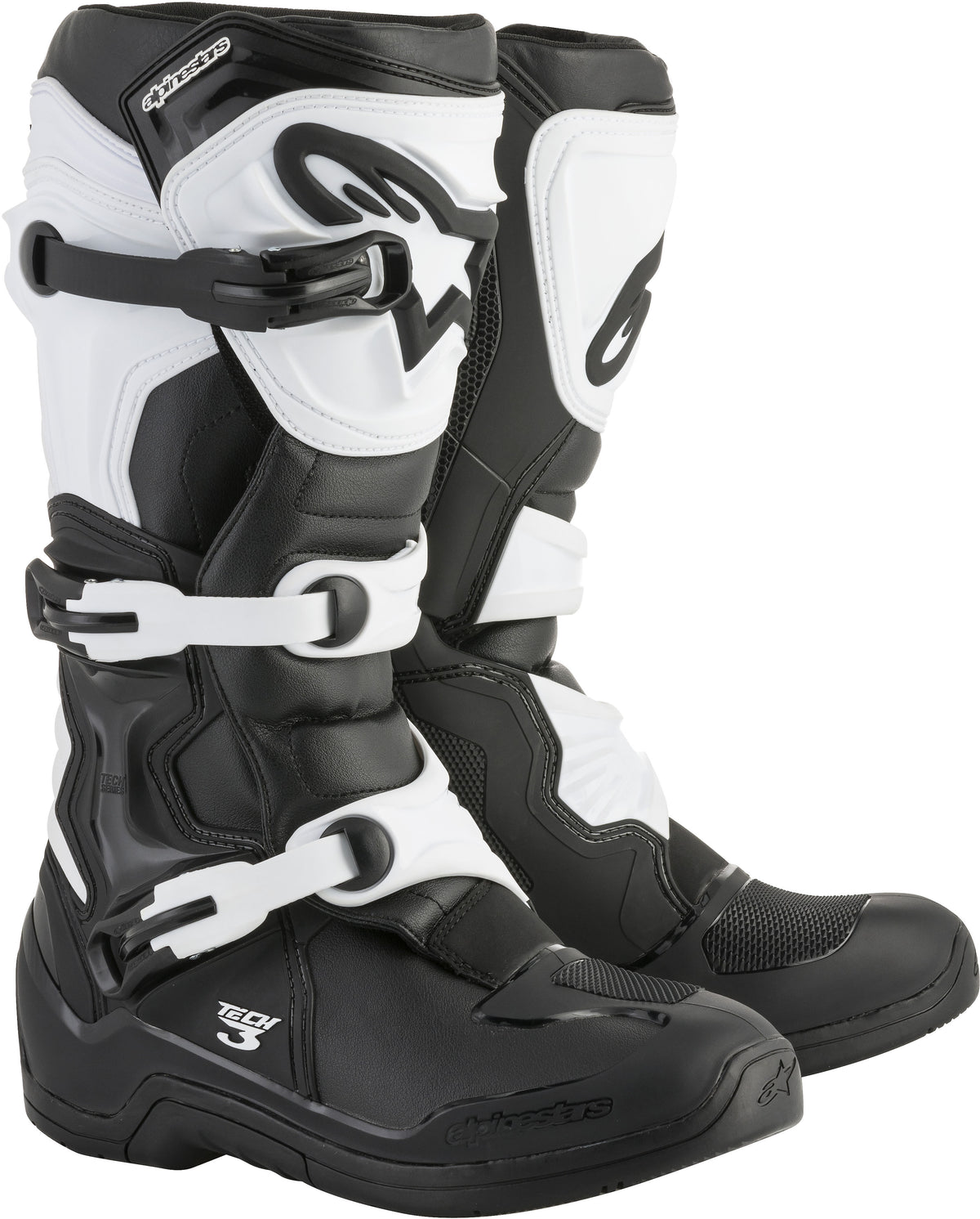 TECH 3 BOOTS BLACK/WHITE SZ 08