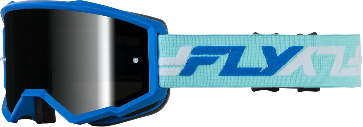 ZONE GOGGLE BLUE/WHITE W/ BLACK MIRROR/SMOKE LENS