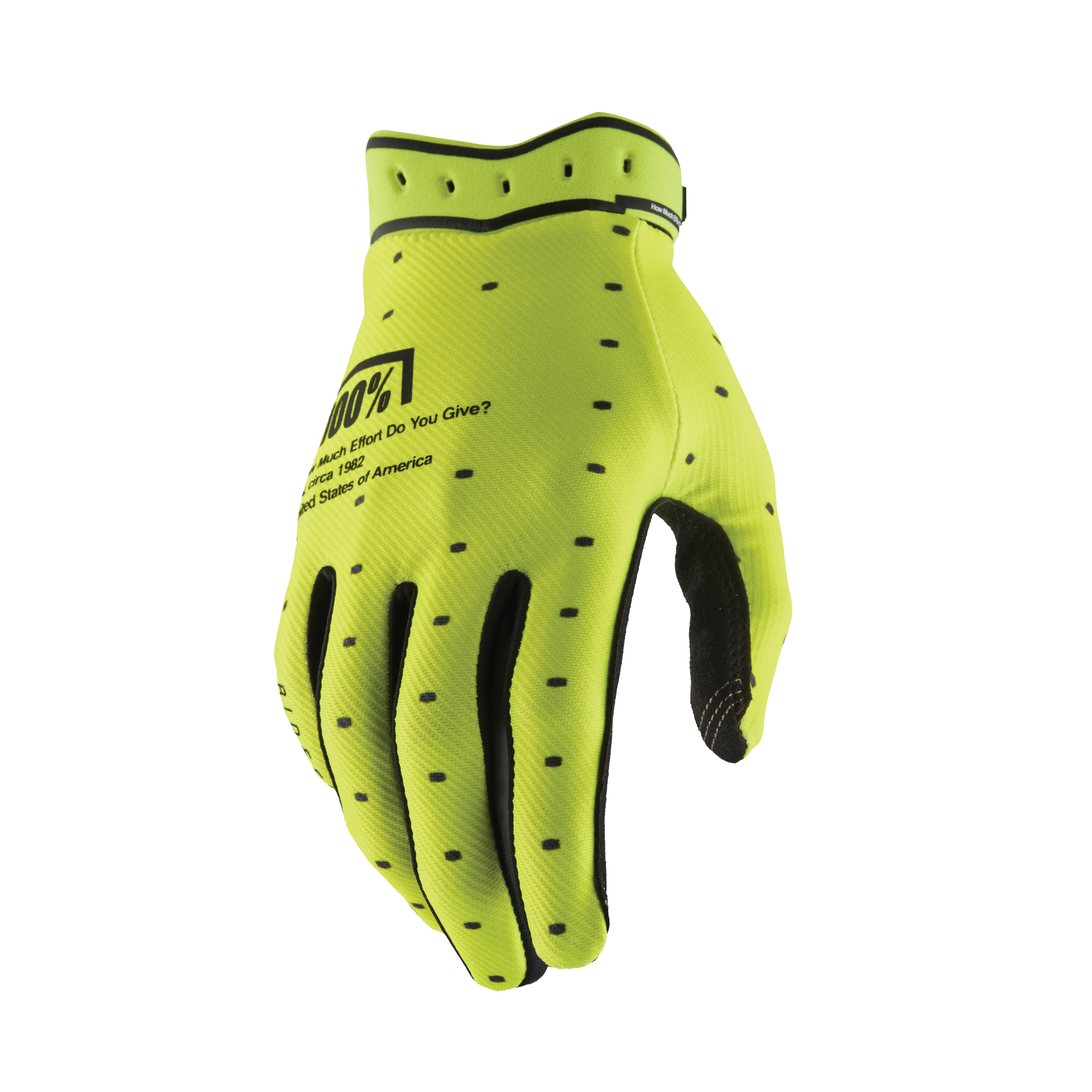 RIDEFIT GLOVES FLO YELLOW MD