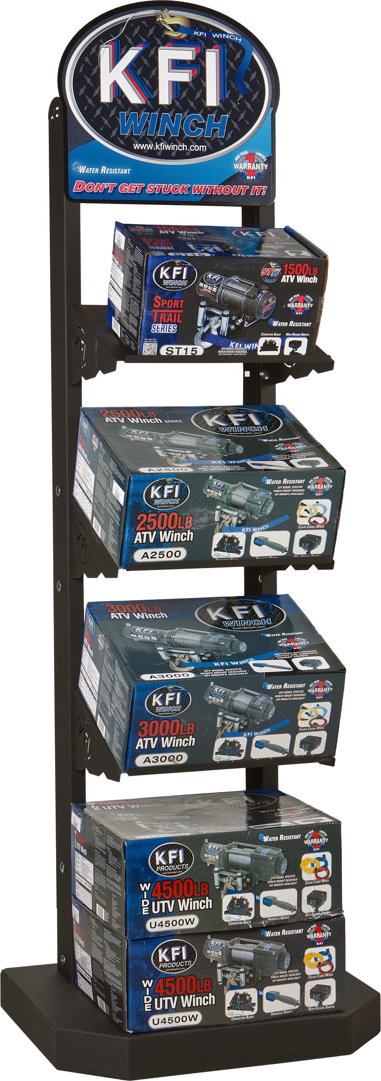 WINCH DISPLAY STAND STANDING