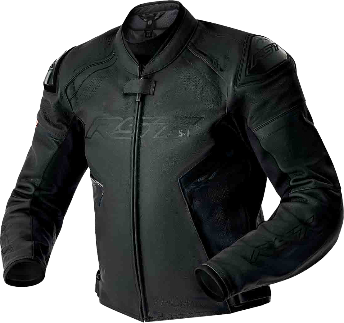 WOMENS S1 D3O LEATHER JACKET BLACK/WHITE MD