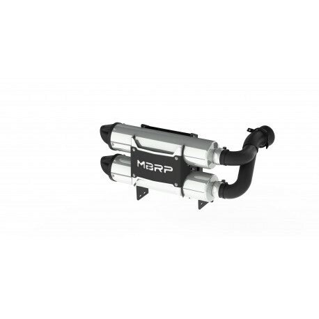 DUAL STACKED SLIP-ON SYSTEM W/ PERFORMANCE MUFFLER BLK TIP