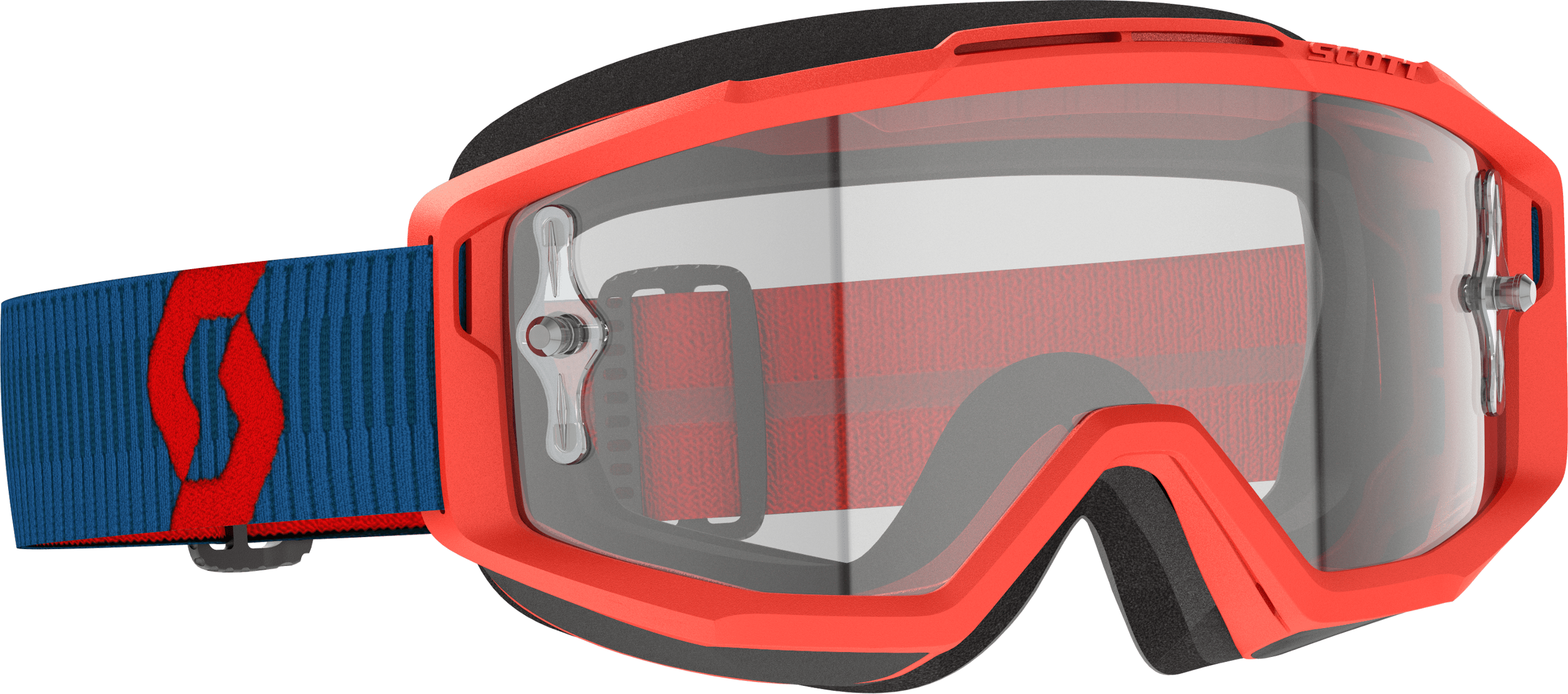 Scott - Goggle Split OTG Dark Blue/Neon Red Clear Works
