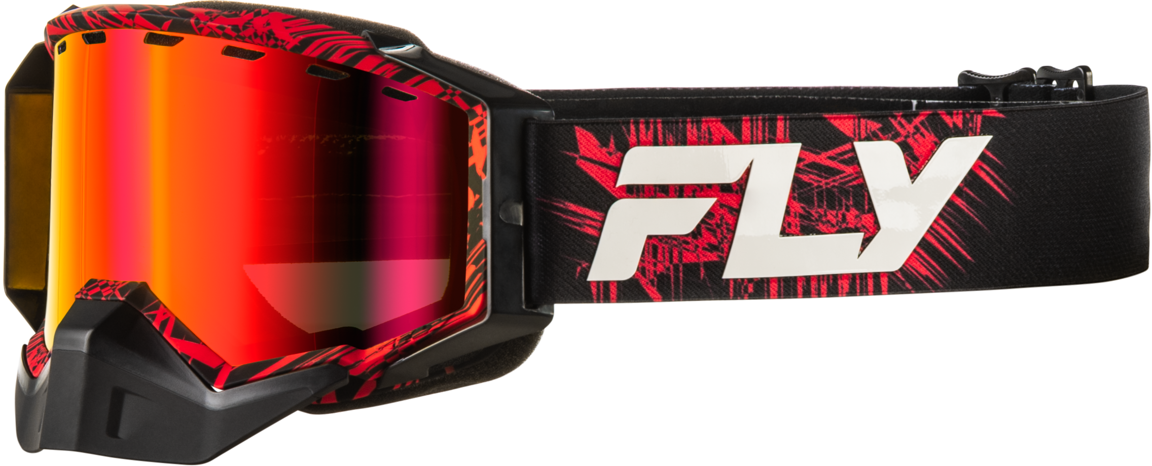 ZONE SNOW GOGGLE RED/BLK W/RED MIRROR/AMBER LENS