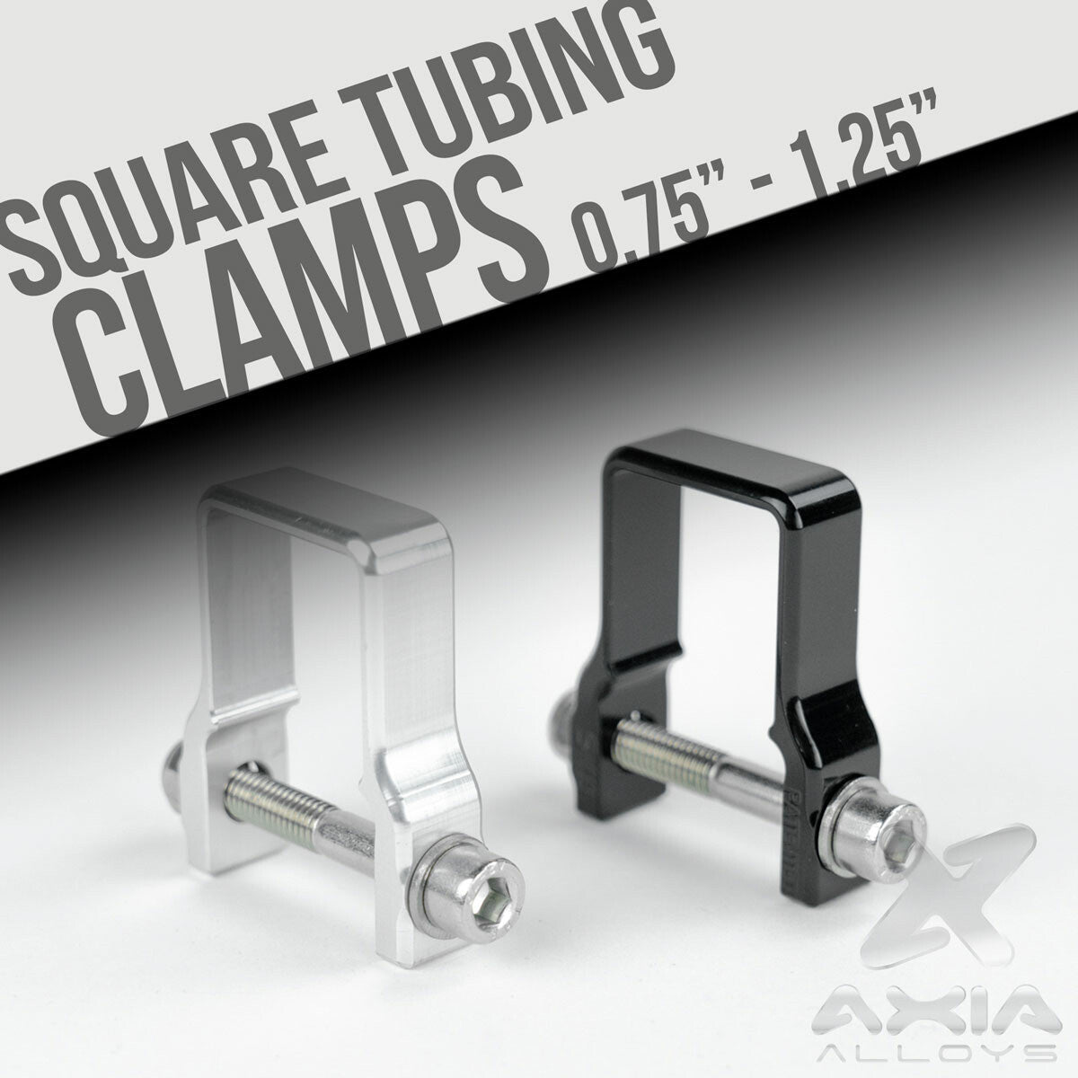 1.25" SQUARE TUBE STRAP CLAMP BLACK
