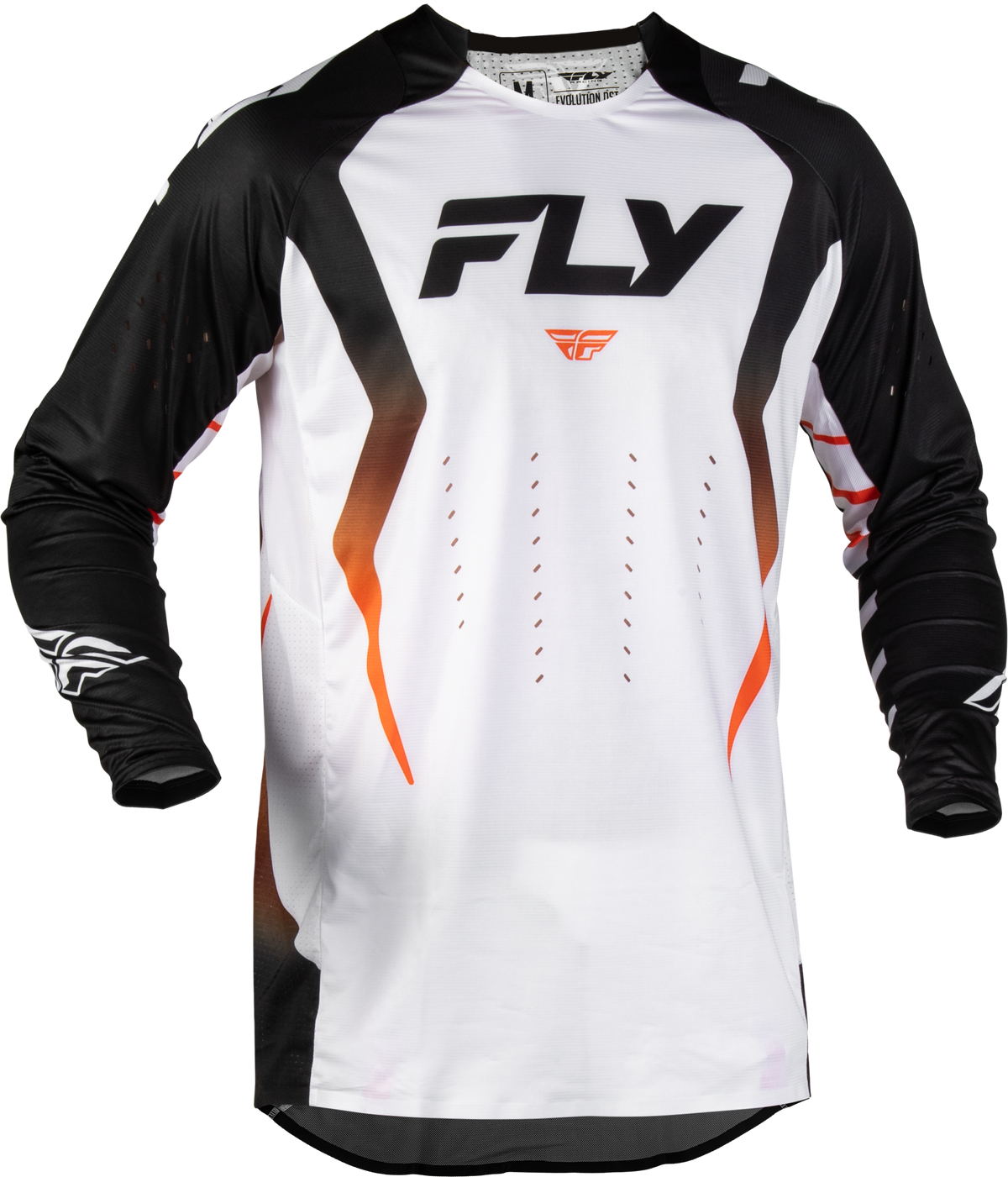 EVOLUTION  DST BOLT JERSEY WHITE/BLACK/ORANGE LG