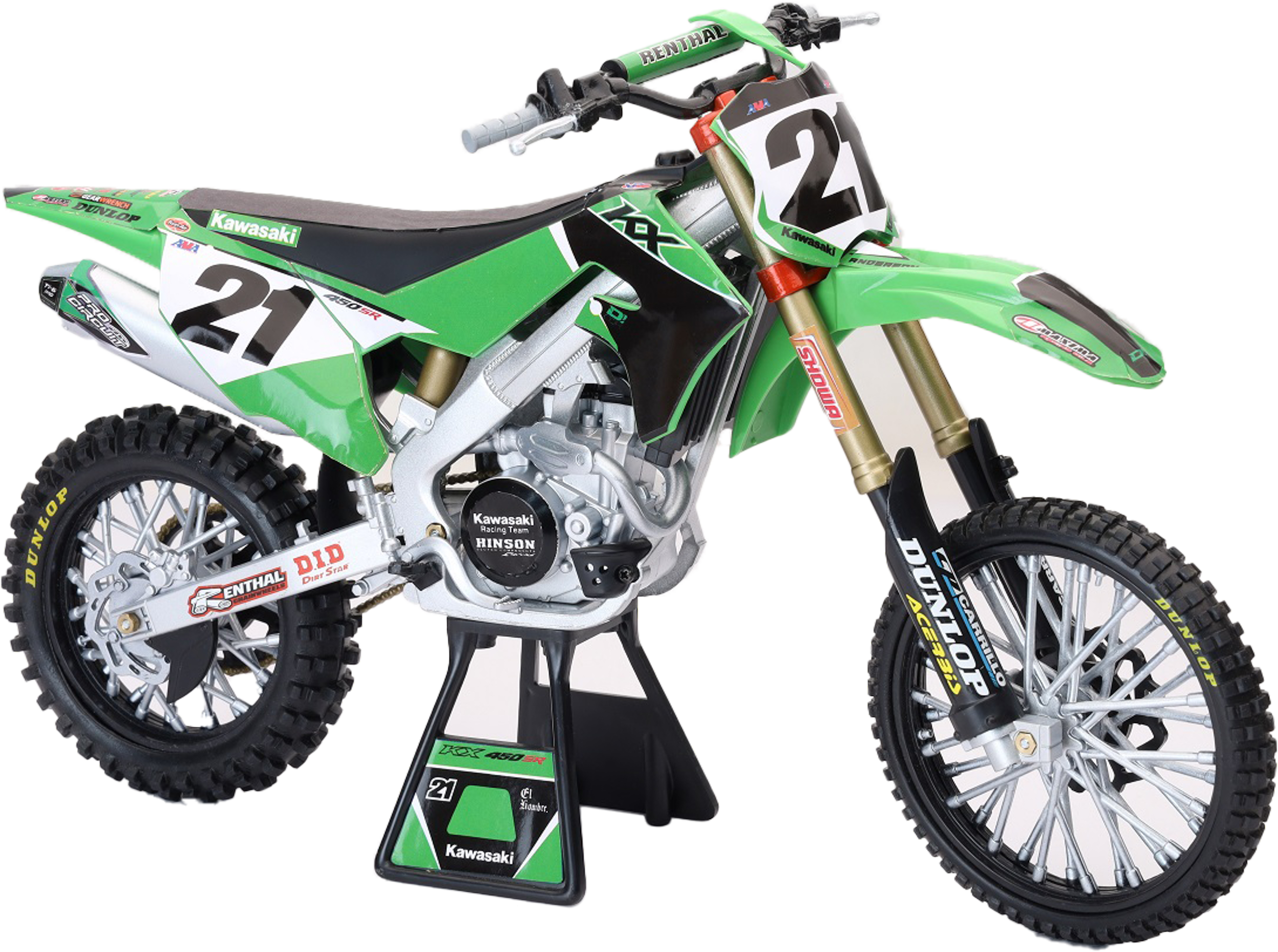 1:6 SCALE KAWASAKI FACTORY TEAM KX450F JASON ANDERSON #21