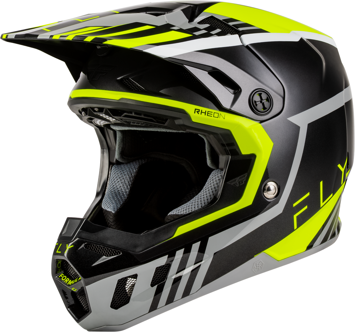 YOUTH FORMULA CC STRIKE HELMET GREY/BLACK/HI-VIS YL