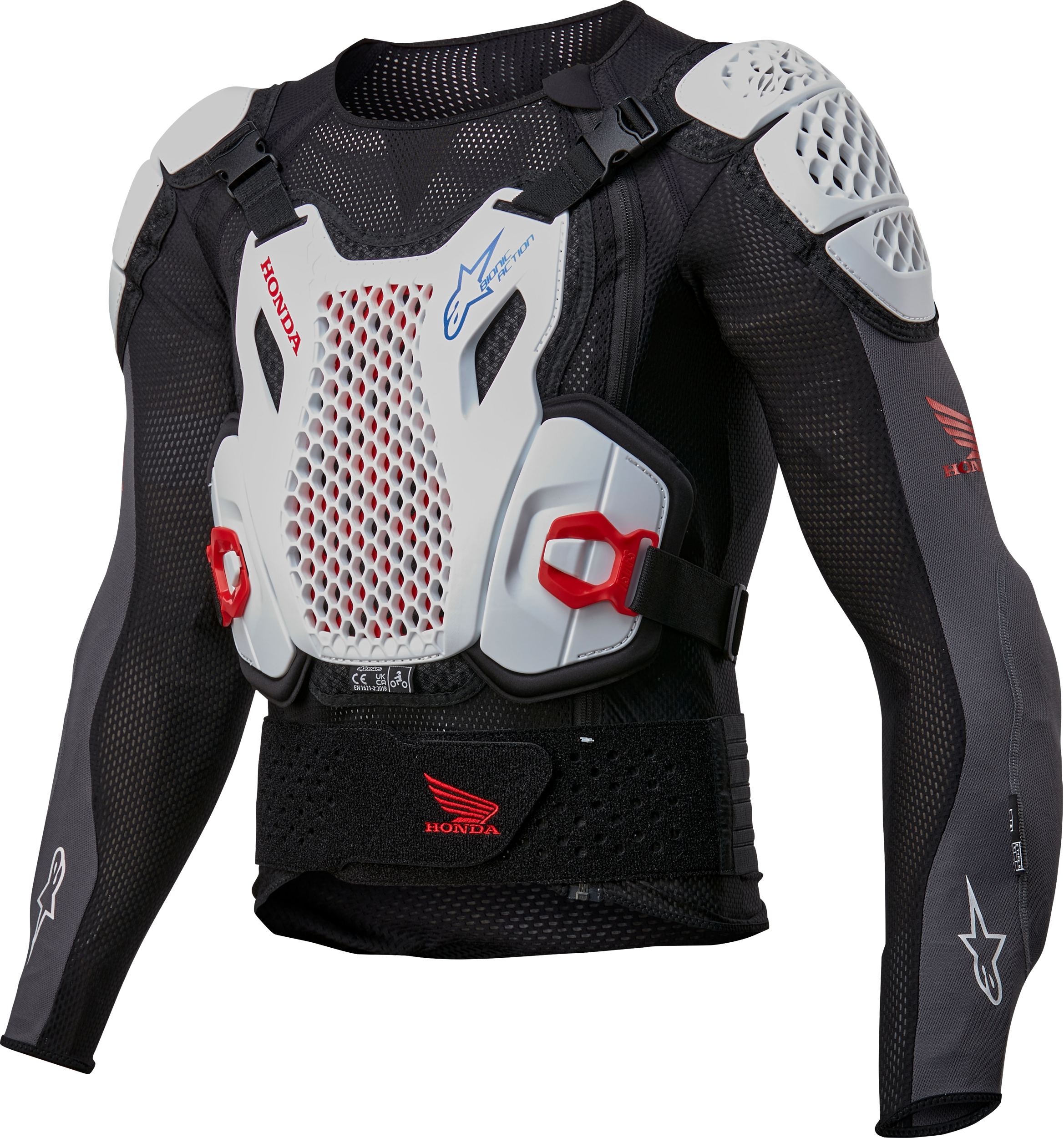 HONDA BIONIC + V2 PROTECTION JACKET BLK/WHT/BLU/BR RED XL