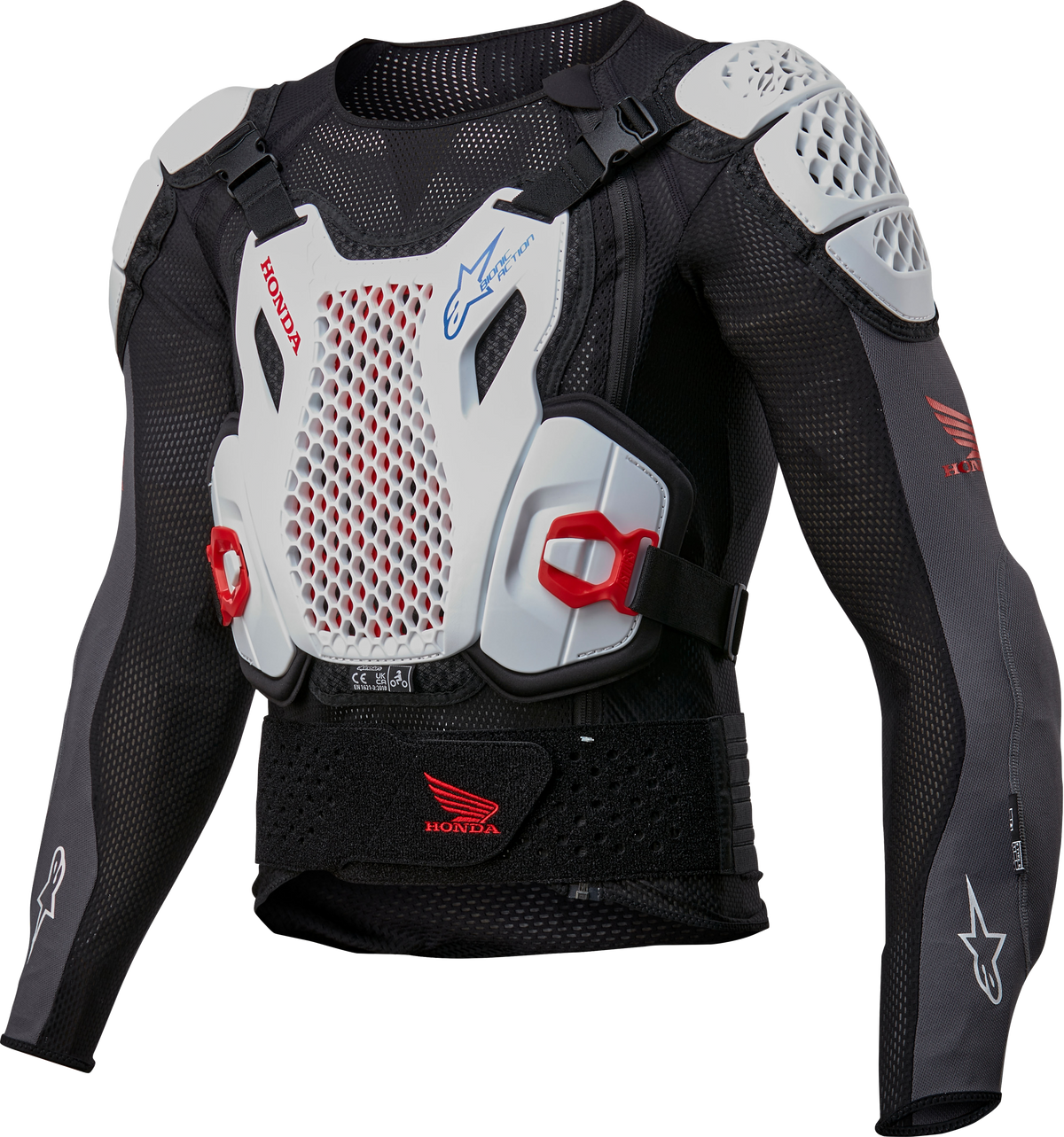 HONDA BIONIC + V2 PROTECTION JACKET BLK/WHT/BLU/BR RED SM