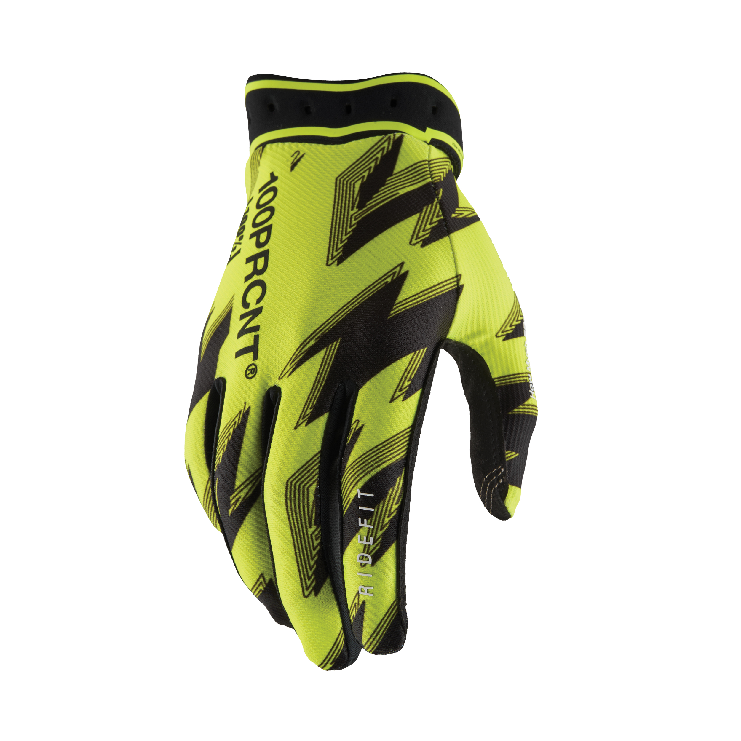 RIDEFIT GLOVES FLO YELLOW/BLACK MD