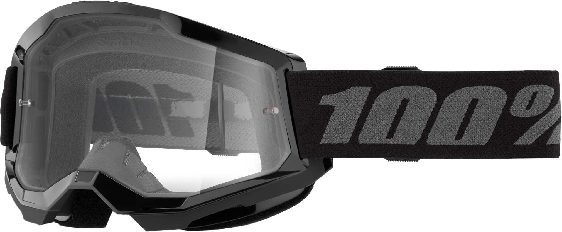 STRATA 2 JUNIOR GOGGLE BLACK CLEAR LENS