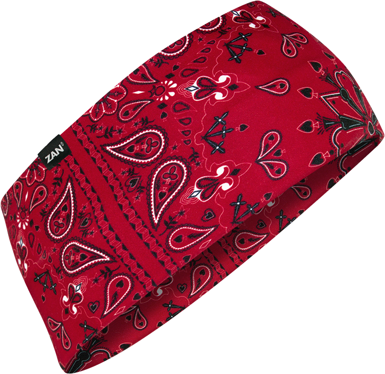 SPORTFLEX HEADBAND UPF50+ RED PAISLEY #26-5390