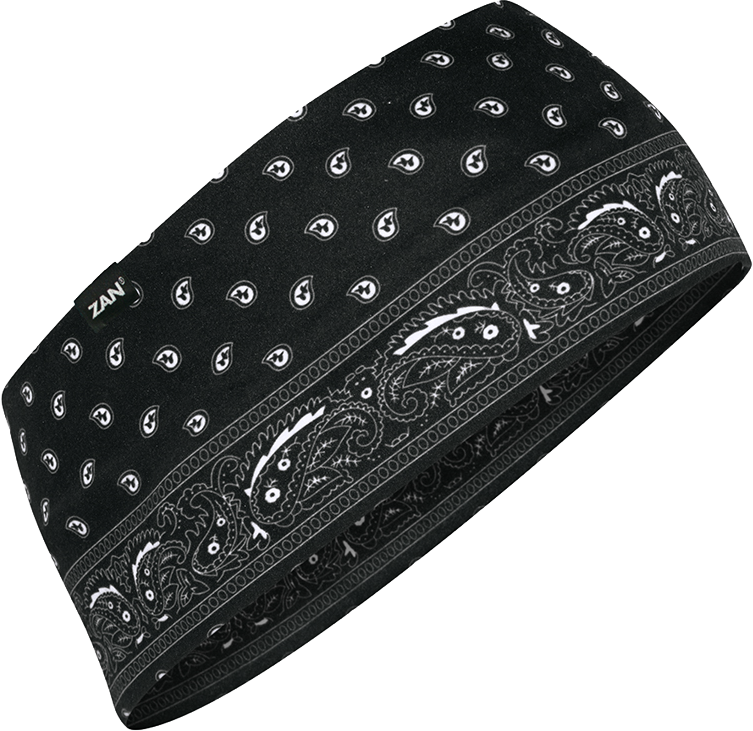 SPORTFLEX HEADBAND UPF50+ BLACK PAISLEY