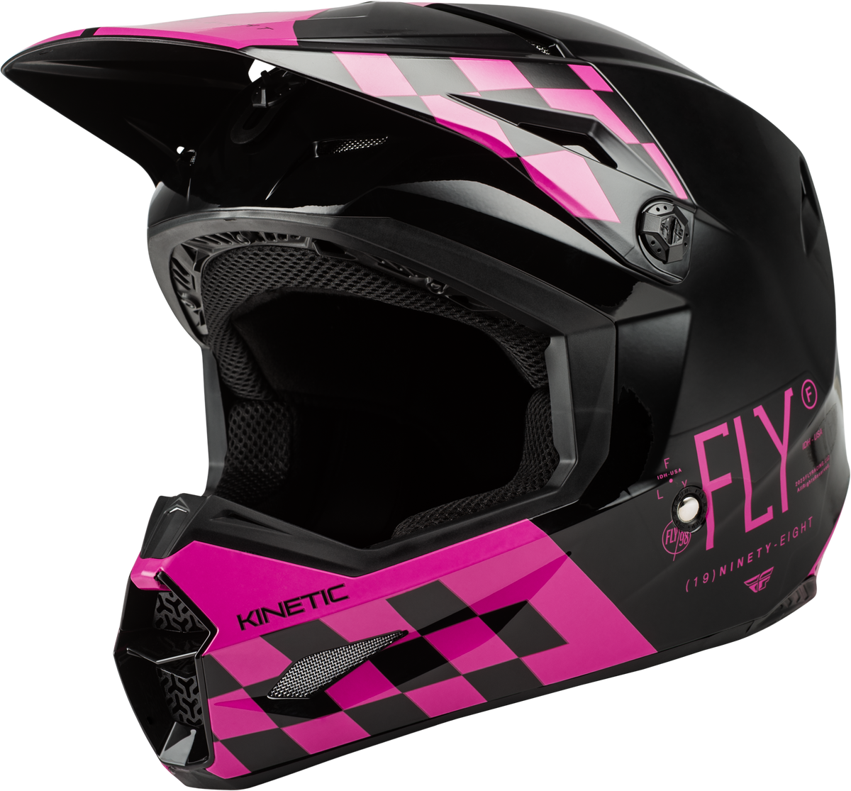 KINETIC LITE RIVAL HELMET GLOSS BLACK/PINK XL