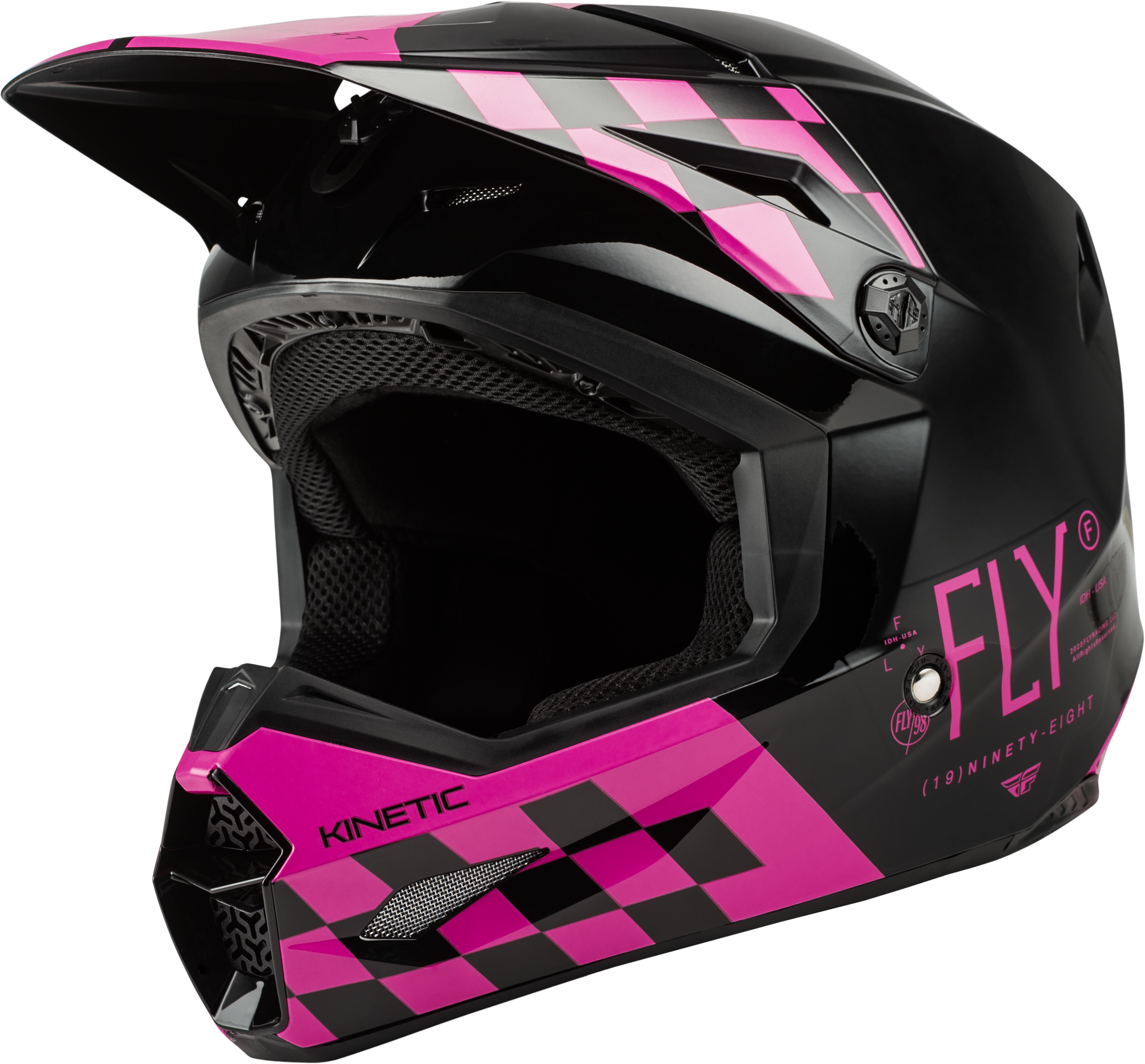 KINETIC LITE RIVAL HELMET GLOSS BLACK/PINK LG