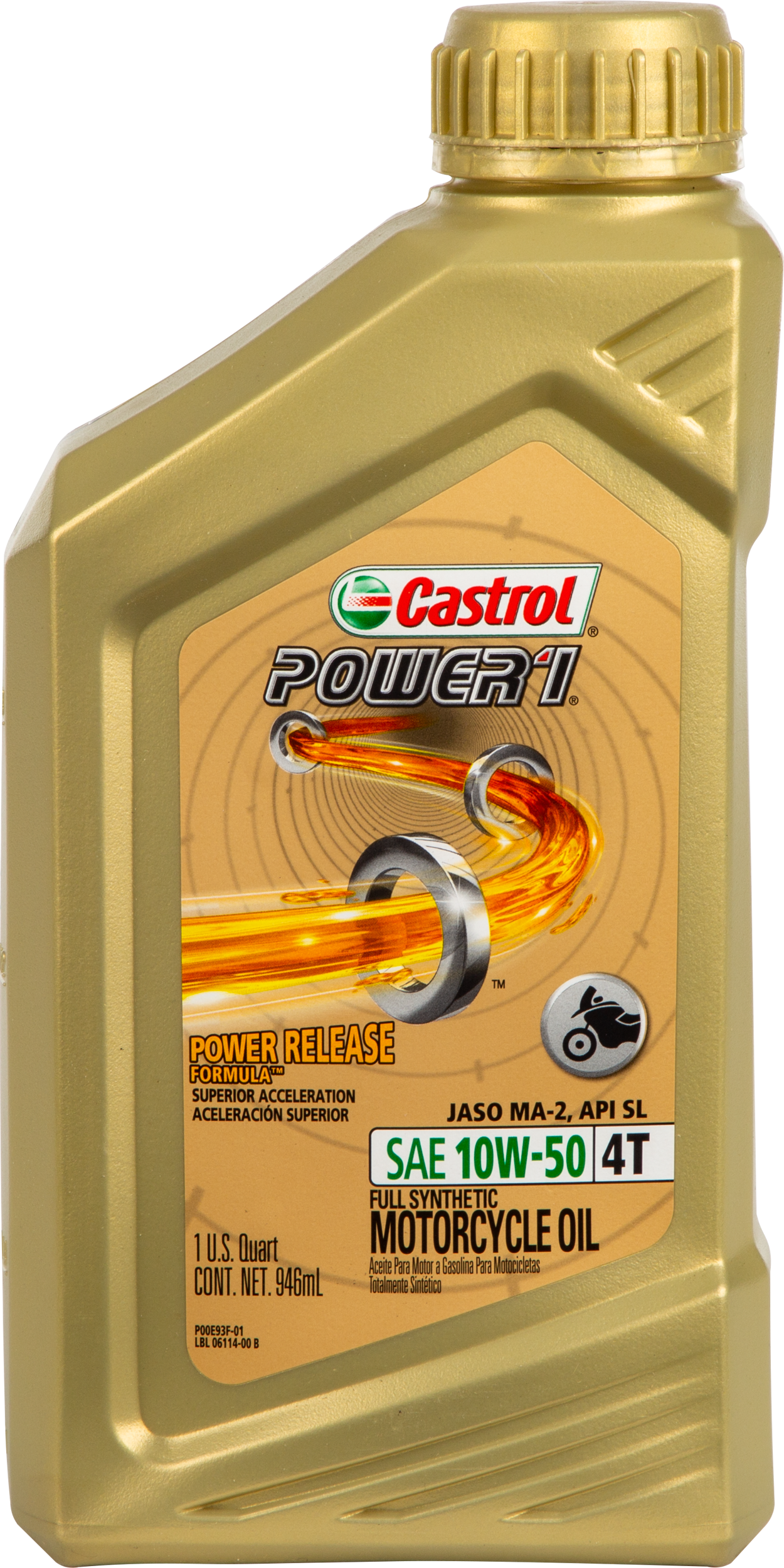 POWER 1 SYNTHETIC OIL 4T 10W50 1QT