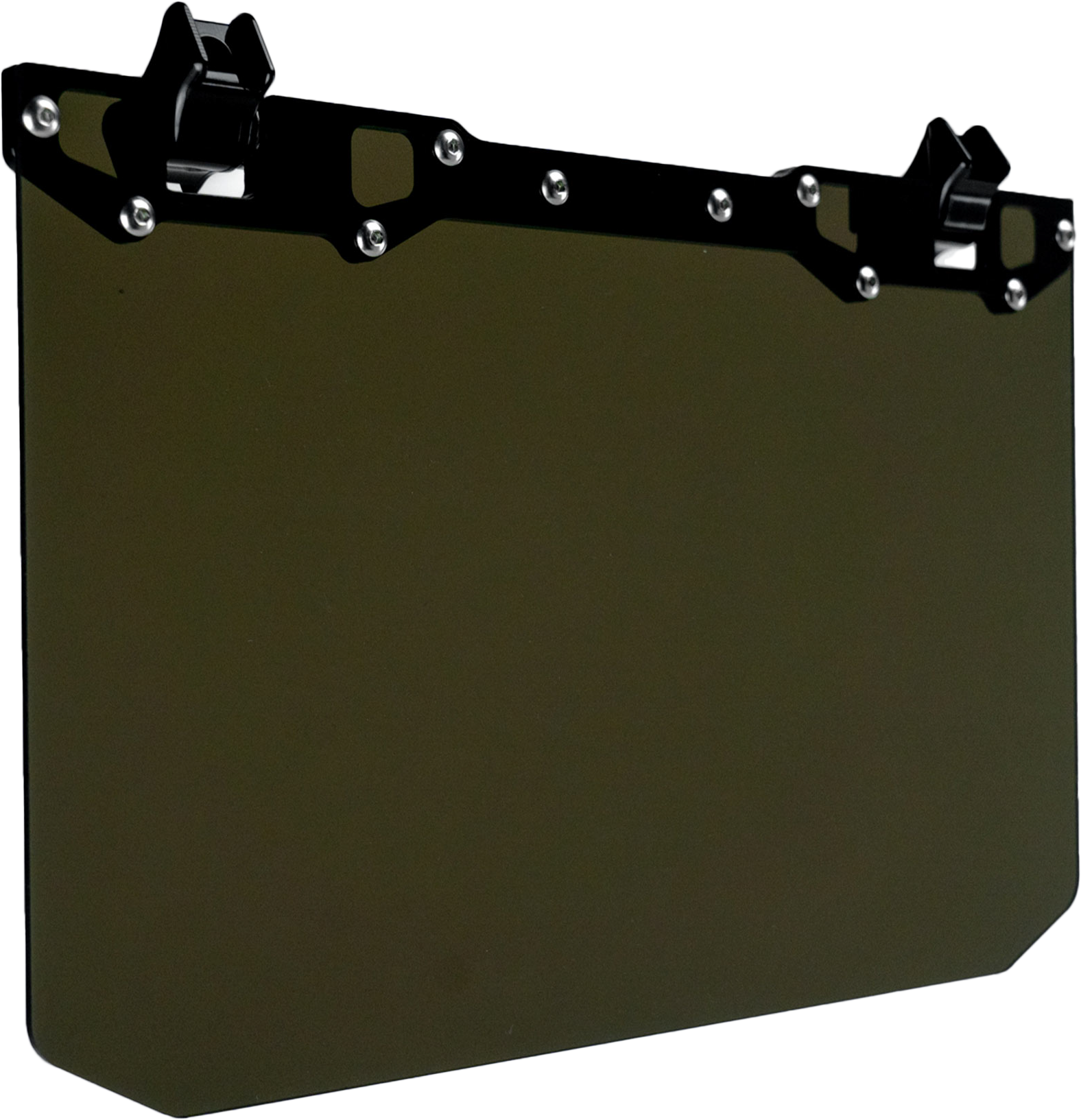 12" X 8" NARROW MOUNT SUN VISO W/TINTED SHIELD- BLACK