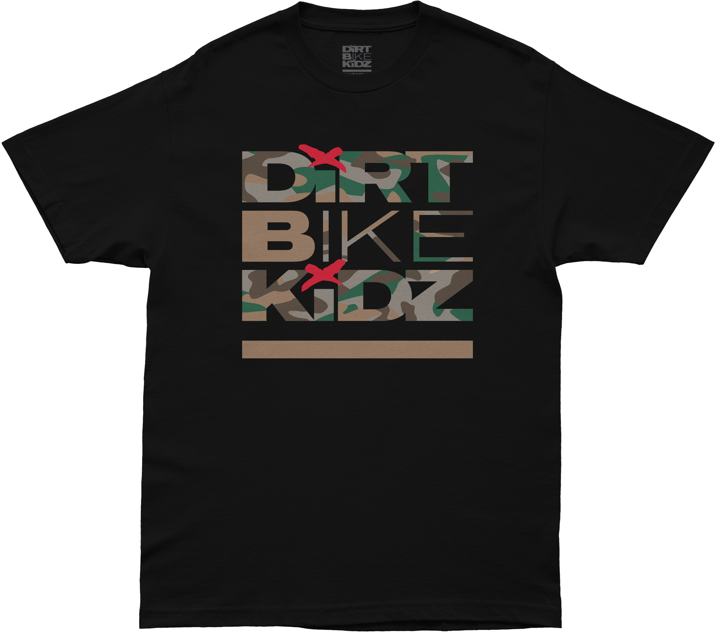 CLASSIC CAMO YOUTH TEE BLACK/COLOR CAMO YX
