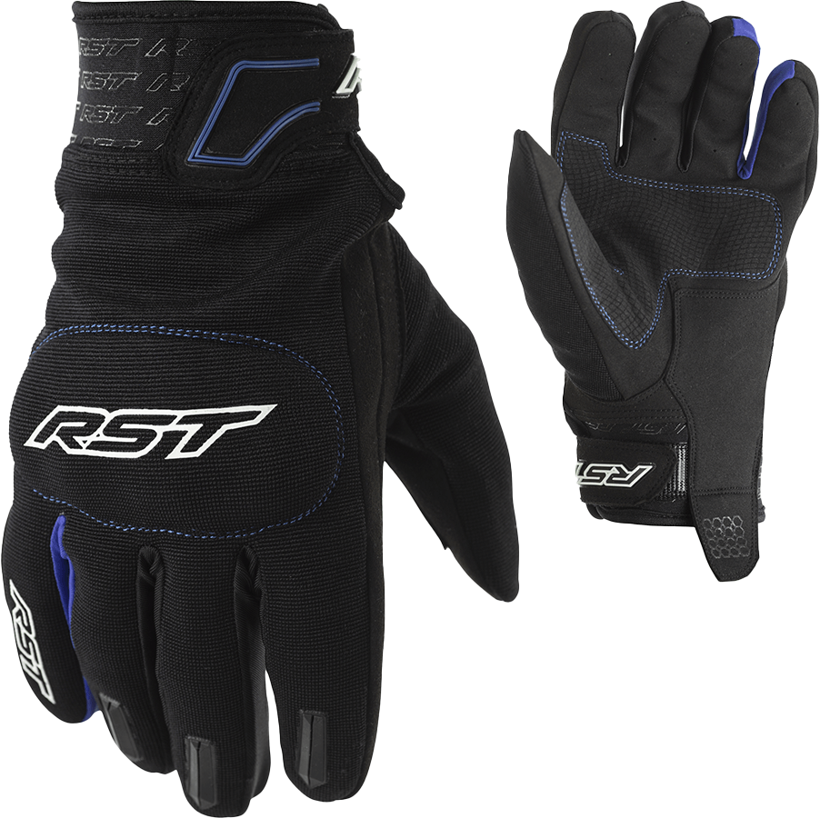 RIDER CE GLOVE BLACK/BLUE LG