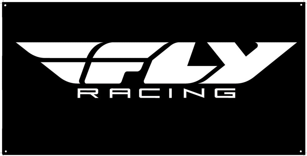 RACING BANNER BLACK 3' X 6'