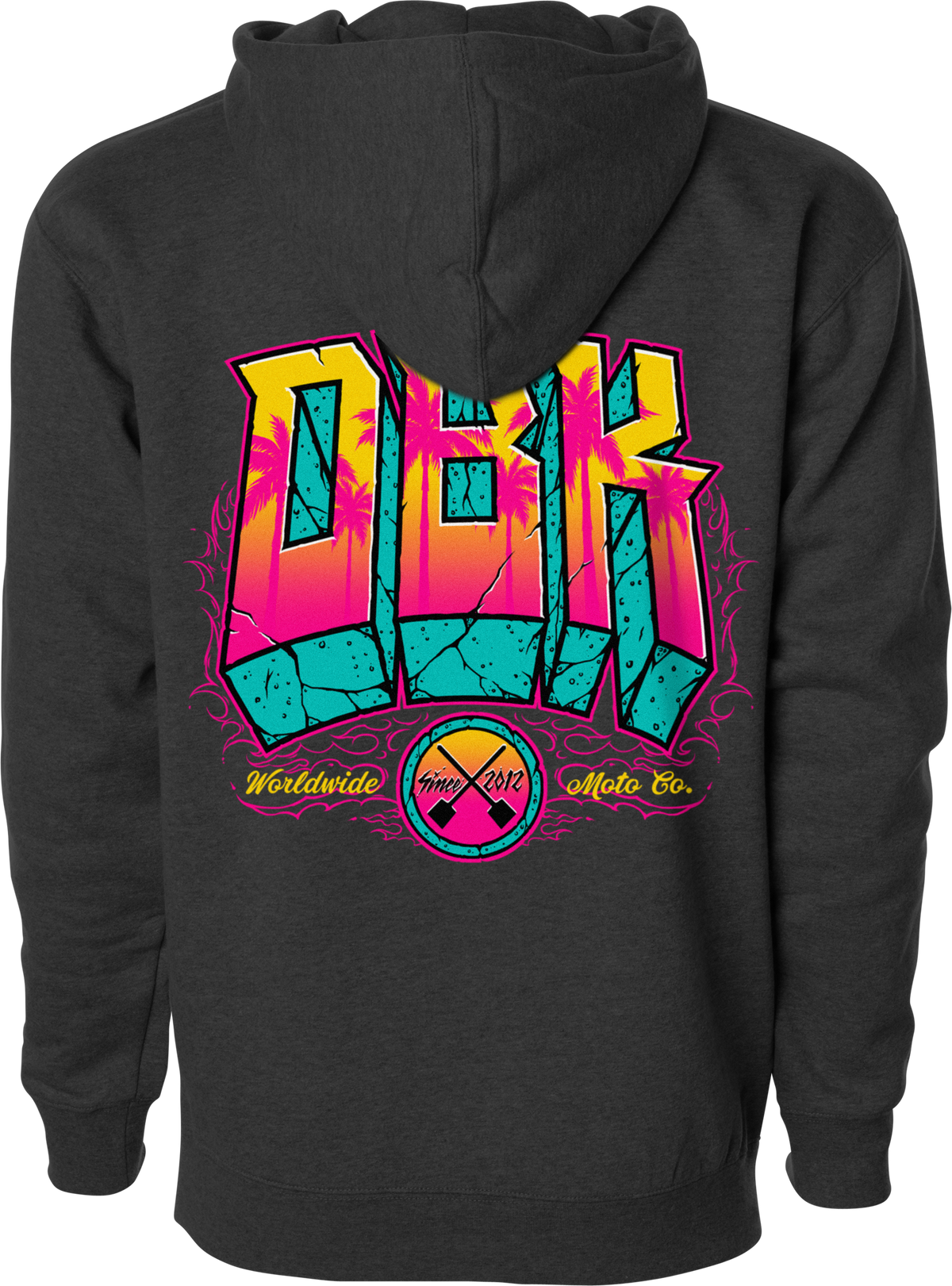 BLOCK X BLOCK HOODIE CHARCOAL HEATHER MD