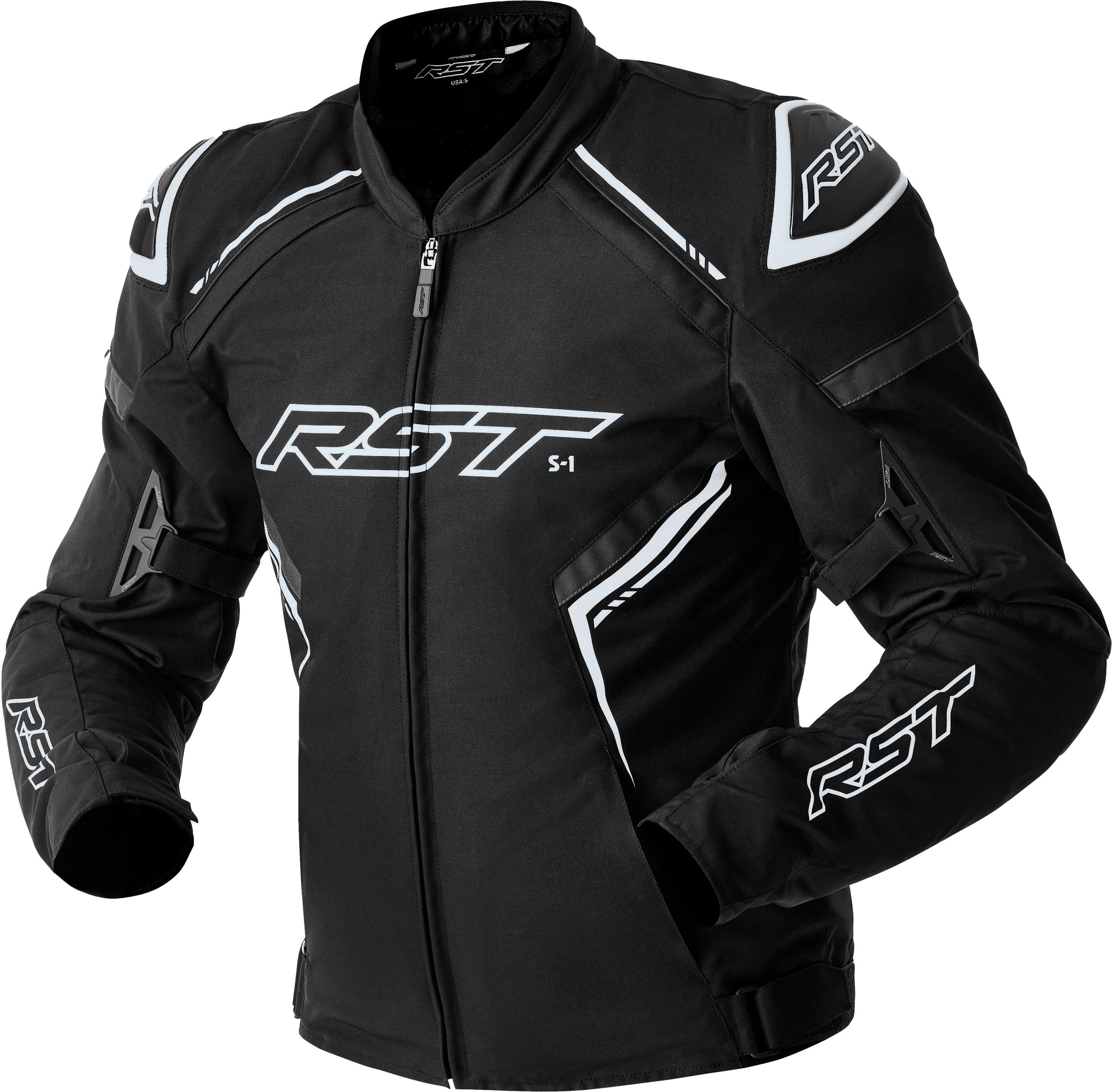 S1 D3O TEXTILE JACKET BLACK/WHITE 3X