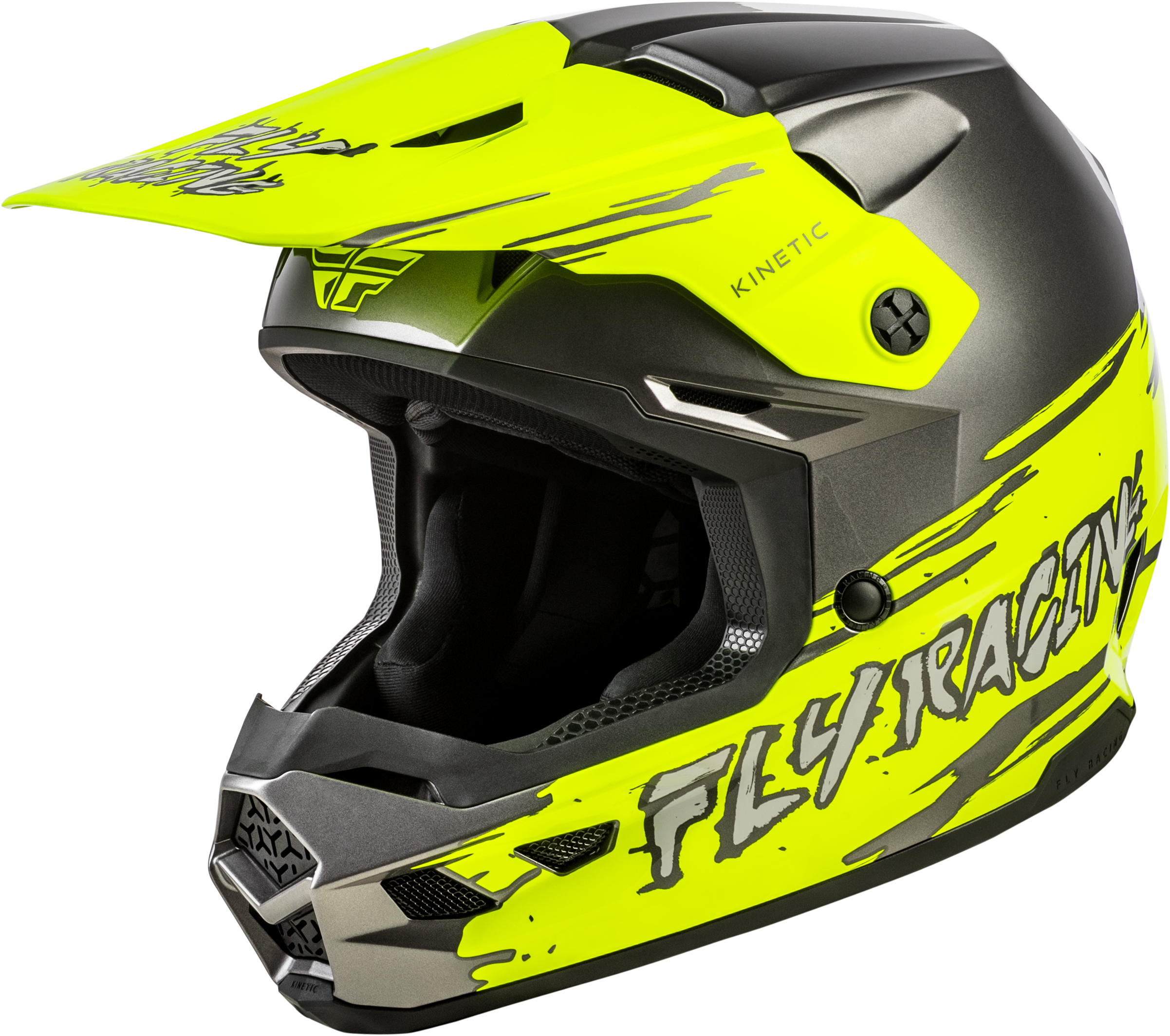YOUTH KINETIC SURGE HELMET GREY/HI-VIS YS