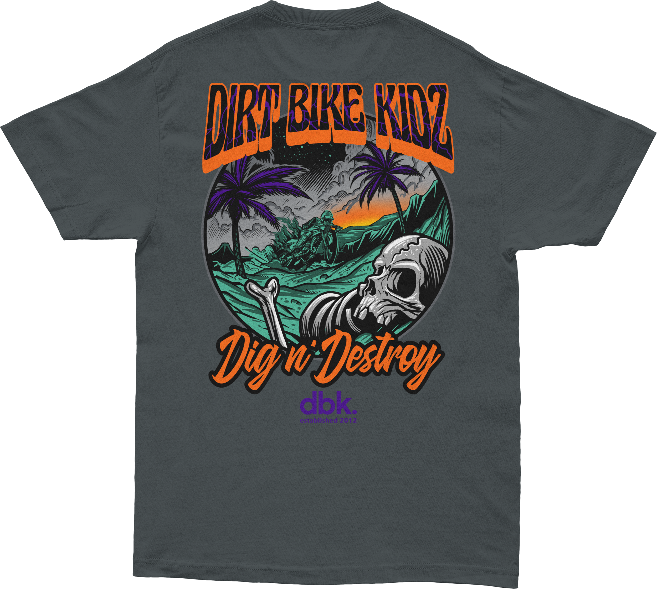 BONEYARD TEE CHARCOAL MD